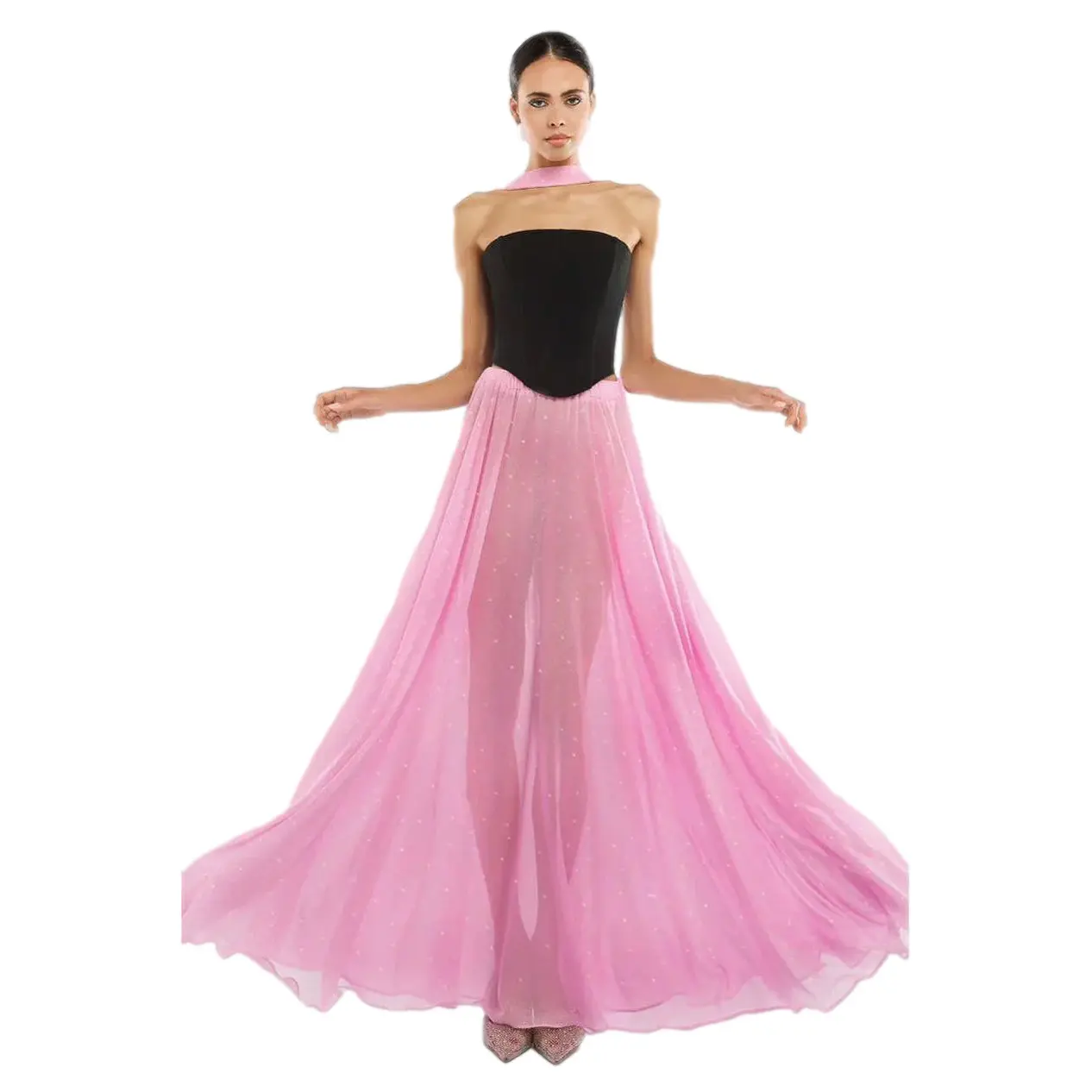 Gonna a pieghe da donna  Gathered A-Line Maxi