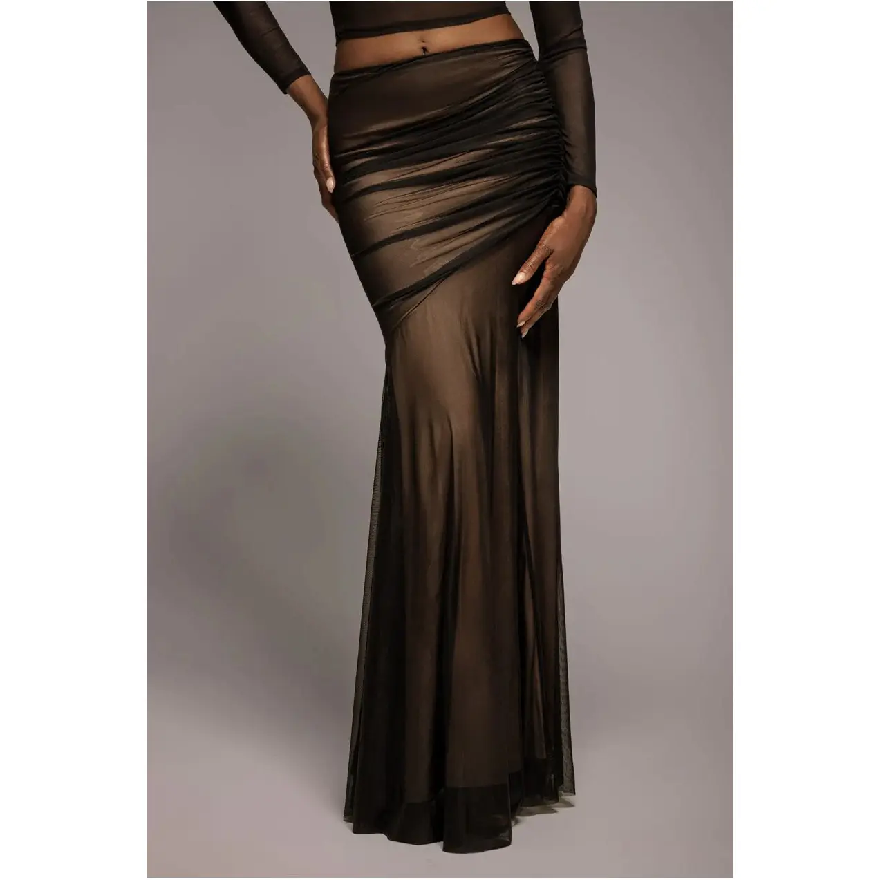 Image of Langer Rock Damen Goddiva Mermaid Maxi Skirt