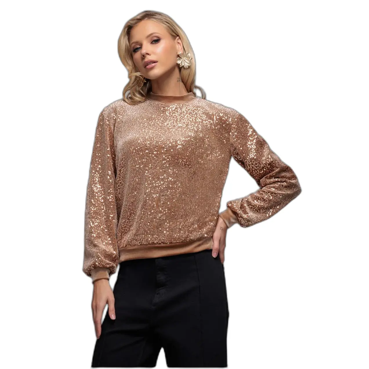 Felpa in velluto donna  Sequin Velvet
