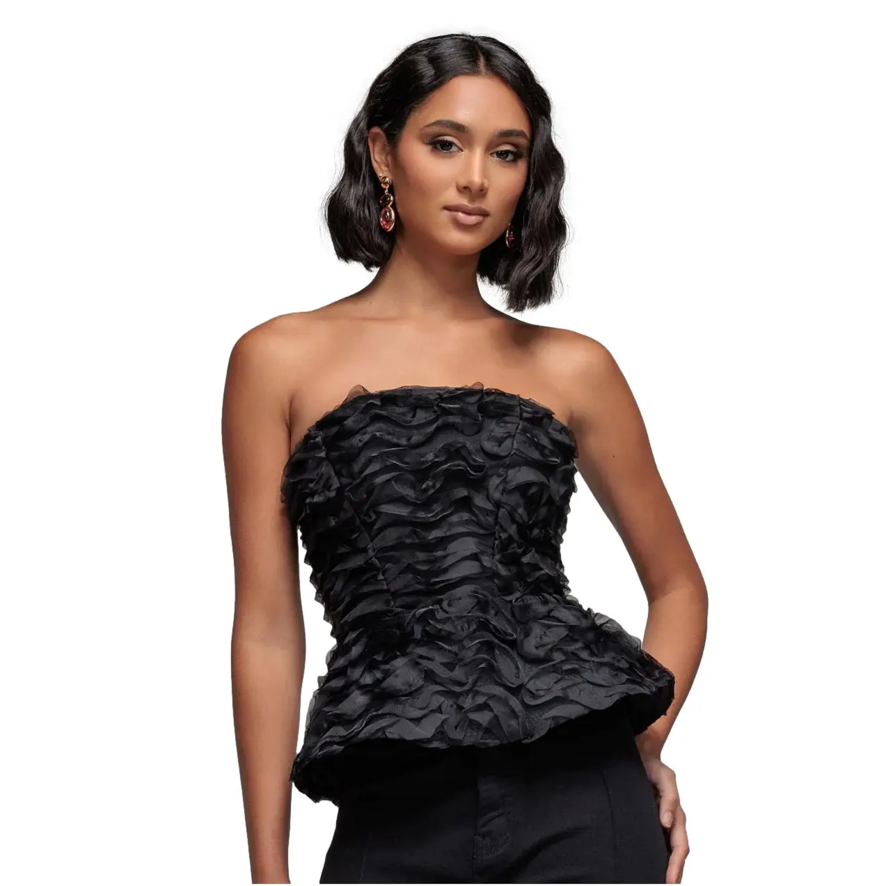 Bustier mit strukturiertem 3D-Schnürdesign für Damen Goddiva