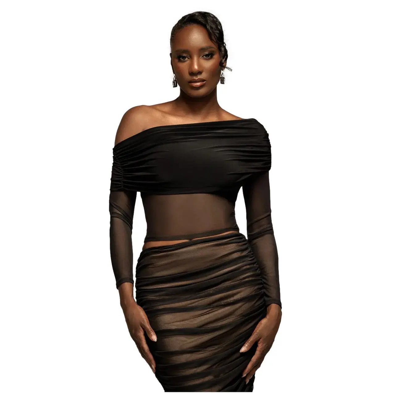 Image of Asymmetrisches Top Damen Goddiva Bardot