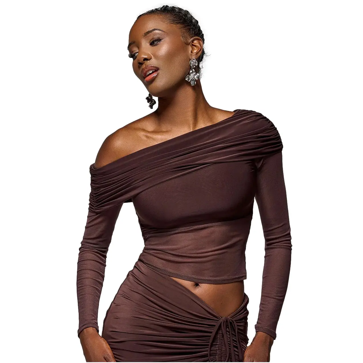 Asymmetrisches Top Damen Goddiva Bardot
