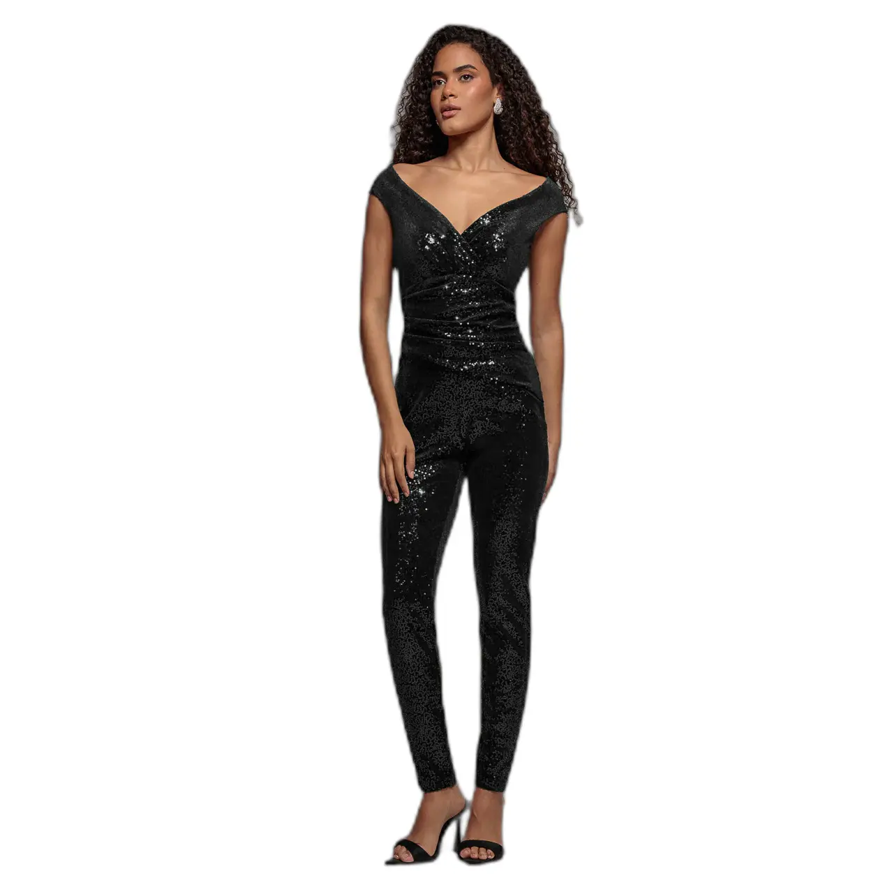 Tuta jumpsuit  Sequin Velvet Bardot