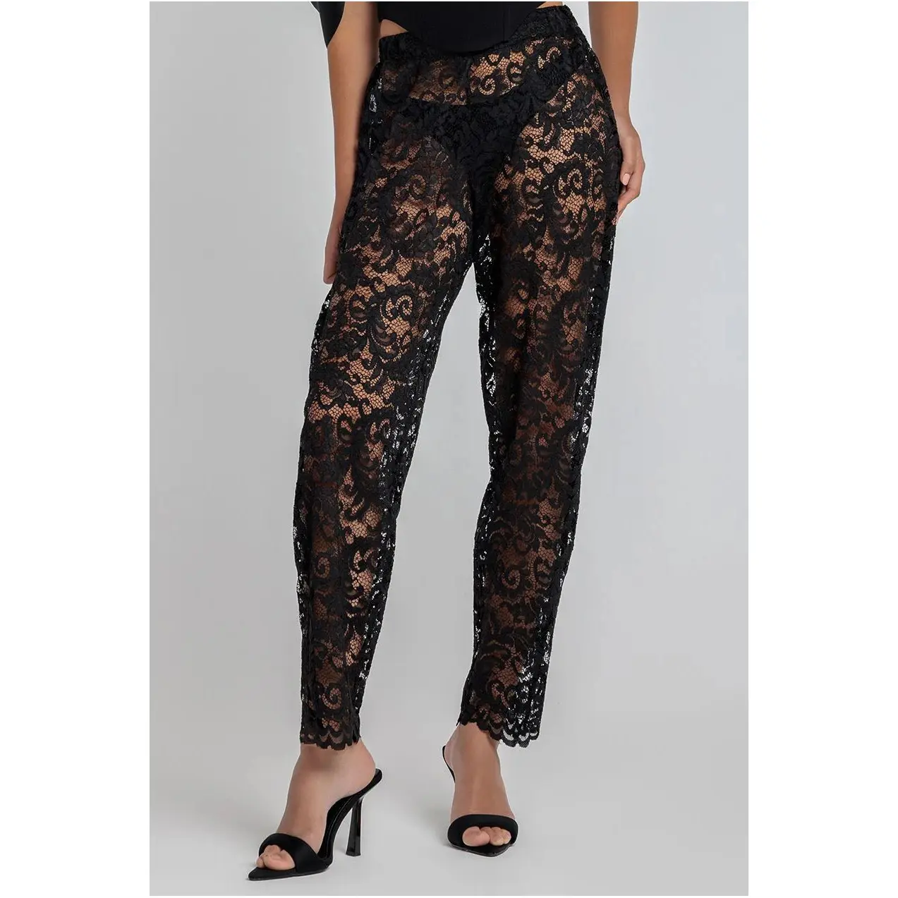 Image of Schlaghose mit gewelltem Saum Damen Goddiva