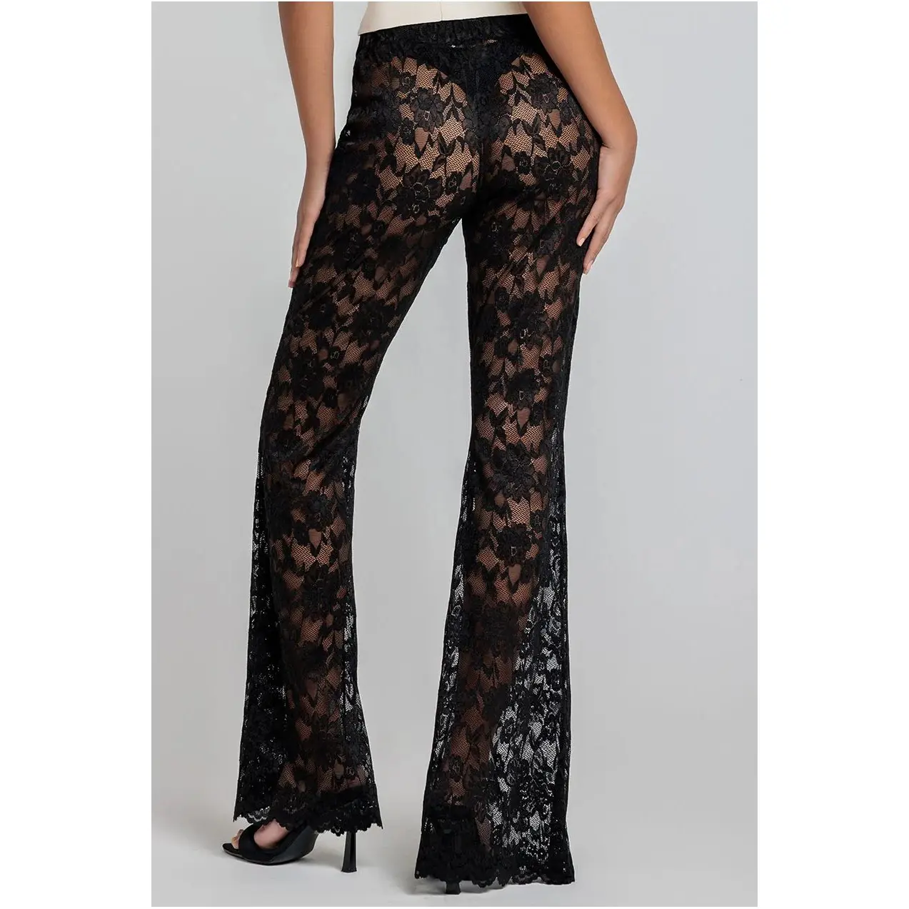 Image of Bootcut-Hose mit gezackten Schnürsenkeln Damen Goddiva