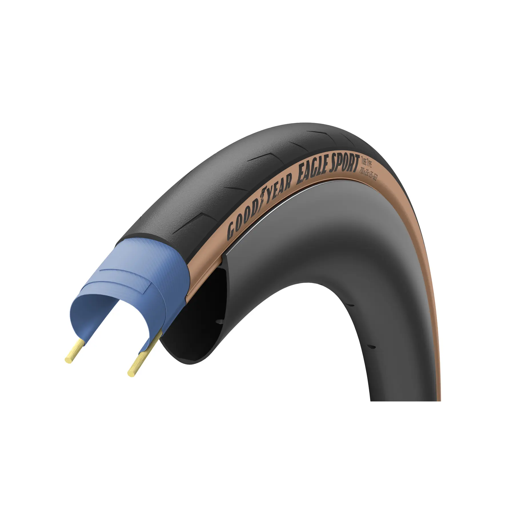 Velo Store - UK Flexible bead wire tire Goodyear Eagle Sport Tube Typ. | Extra 10% off with Subscription, Postage £16.79 to UK Fedex.