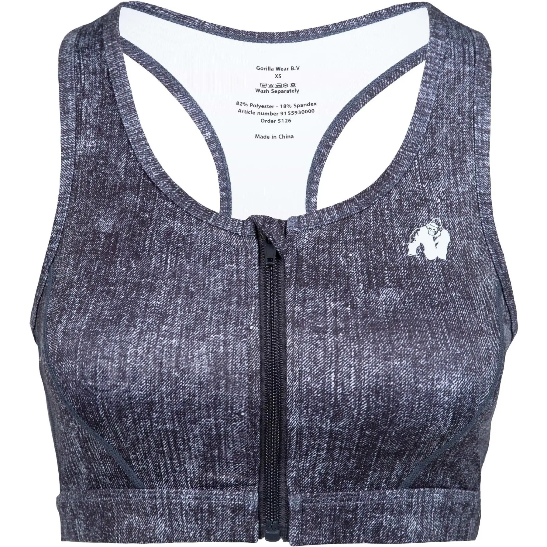 Damen-BH mit Reißverschluss vorne Gorilla Wear Camilla