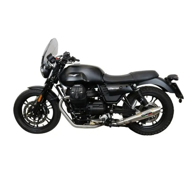 Eingetragene komplette Motorrad-Auspuffanlage GPR Tech Ultracone Moto Guzzi V7 III Special-Stone-Carbon 2017-2018
