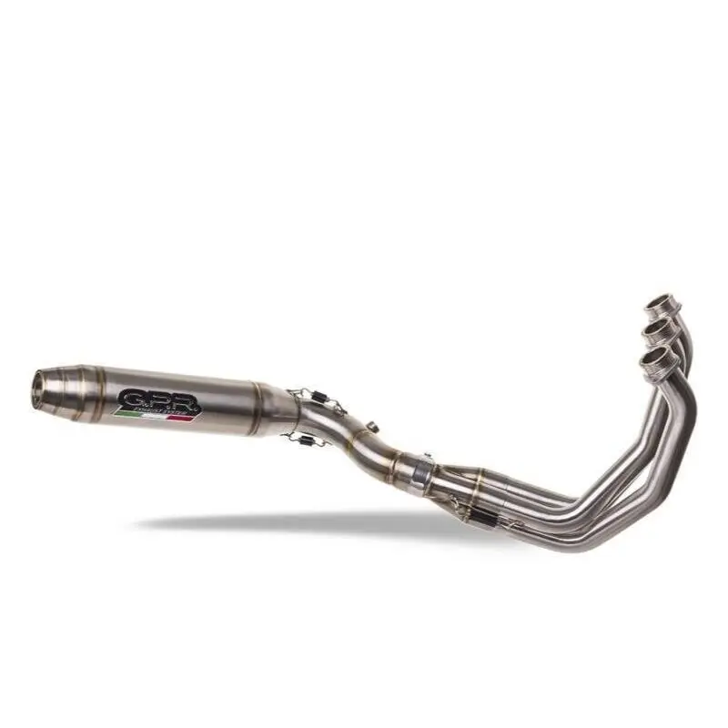 Edelstahl Motorrad Auspuff gebürstet unzulässig GPR Tech Deeptone Triumph Trident 660 2021-2024
