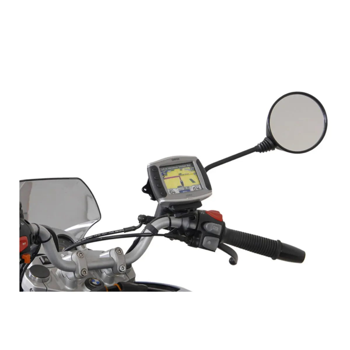 Motorrad-Smartphone-Halterung Befestigung am Rückspiegel SW-Motech M8 M10