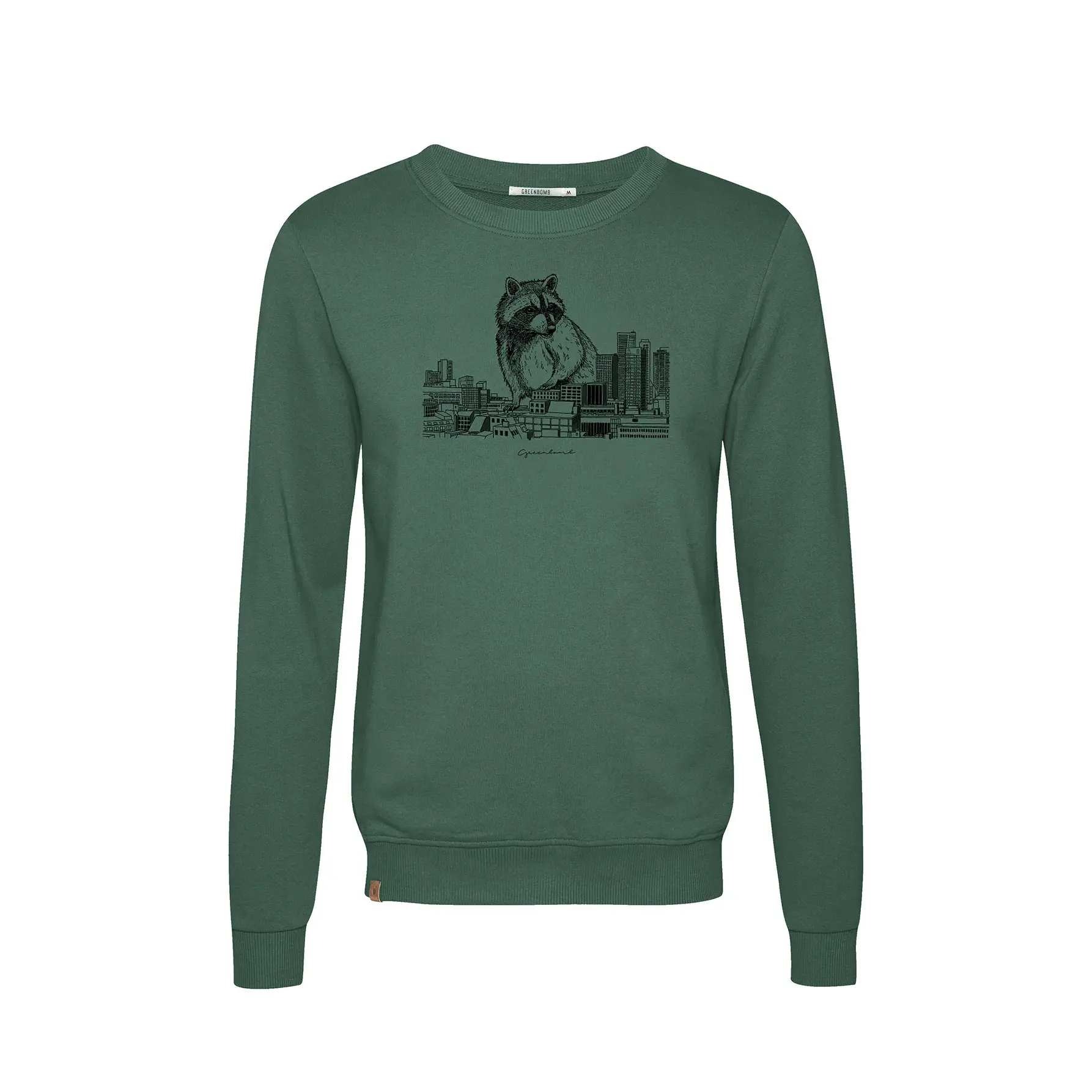Sweatshirt Greenbomb Animal Raccoon City Wild