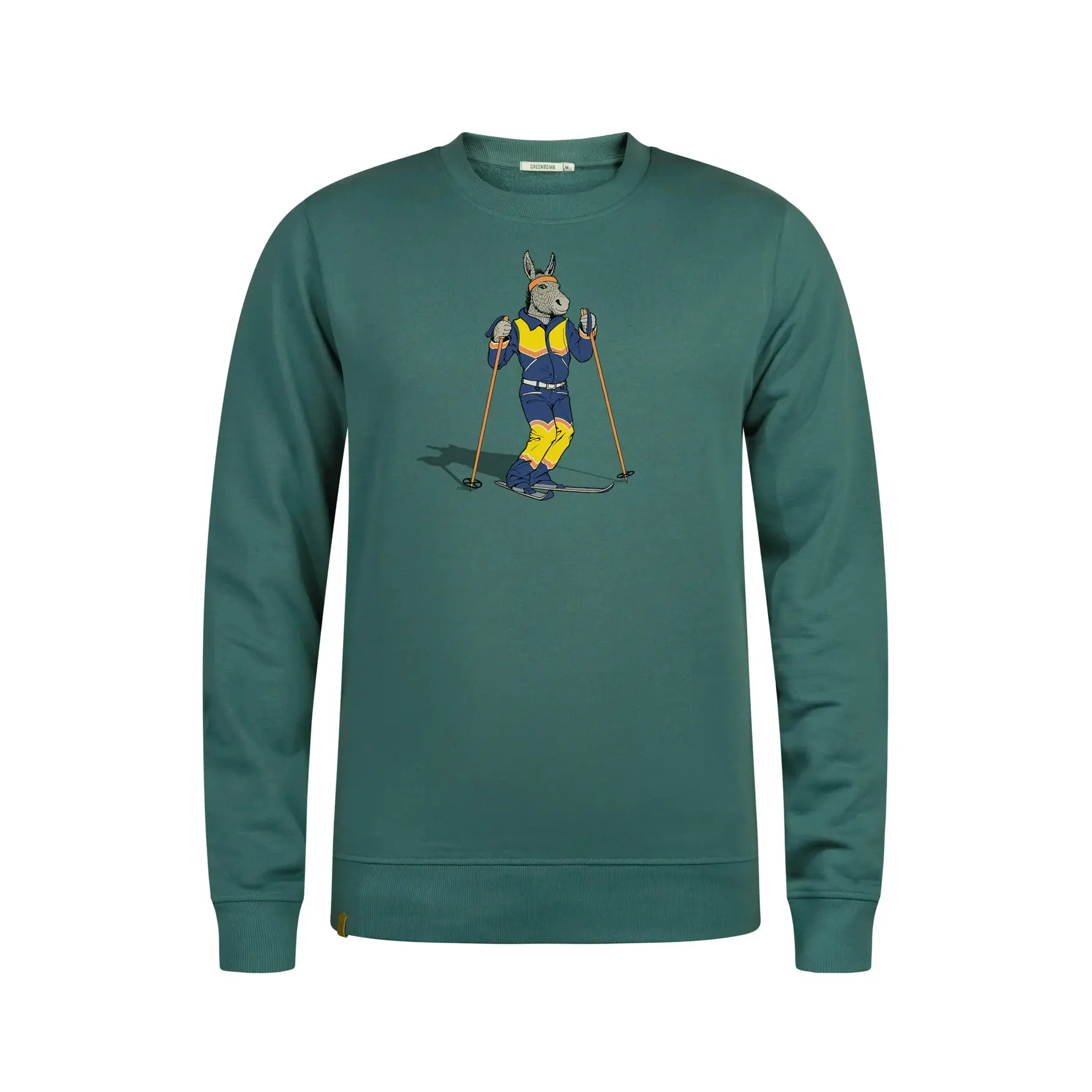Sweatshirt Greenbomb Animal Donkey Ski Wild