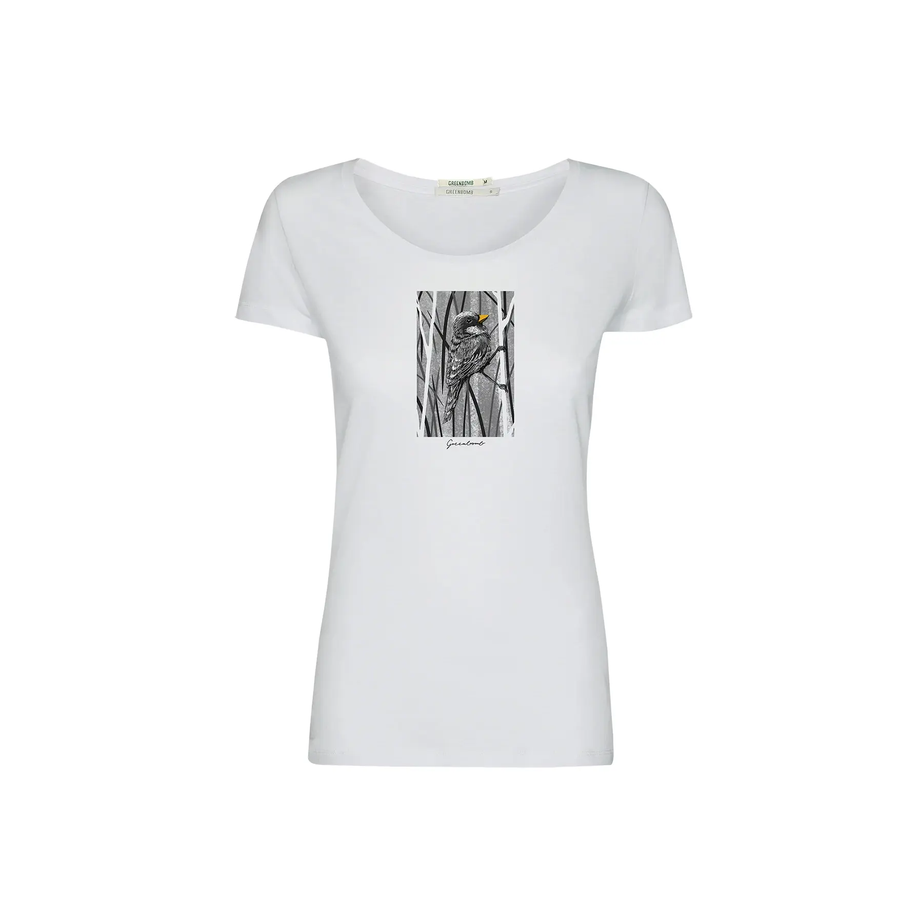 T-shirt dames Greenbomb Animal Sparrow Grass Loves