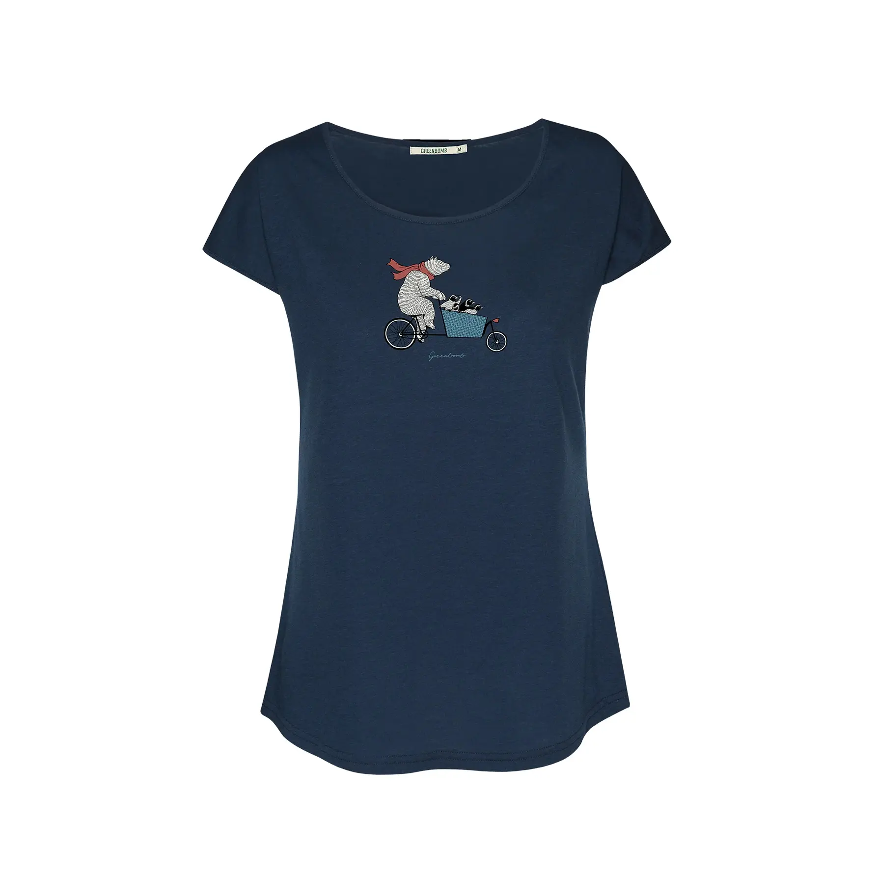 T-shirt dames Greenbomb Bike Cargo Family Cool