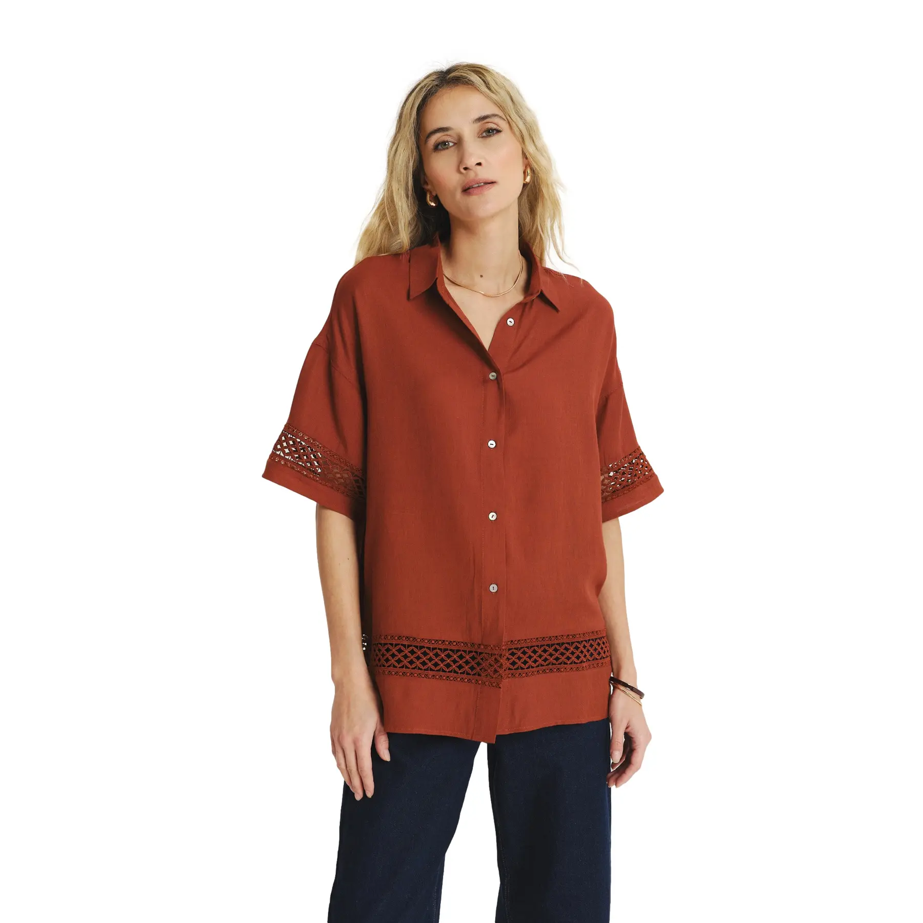 Image of Lockere Bluse Damen Greenpoint