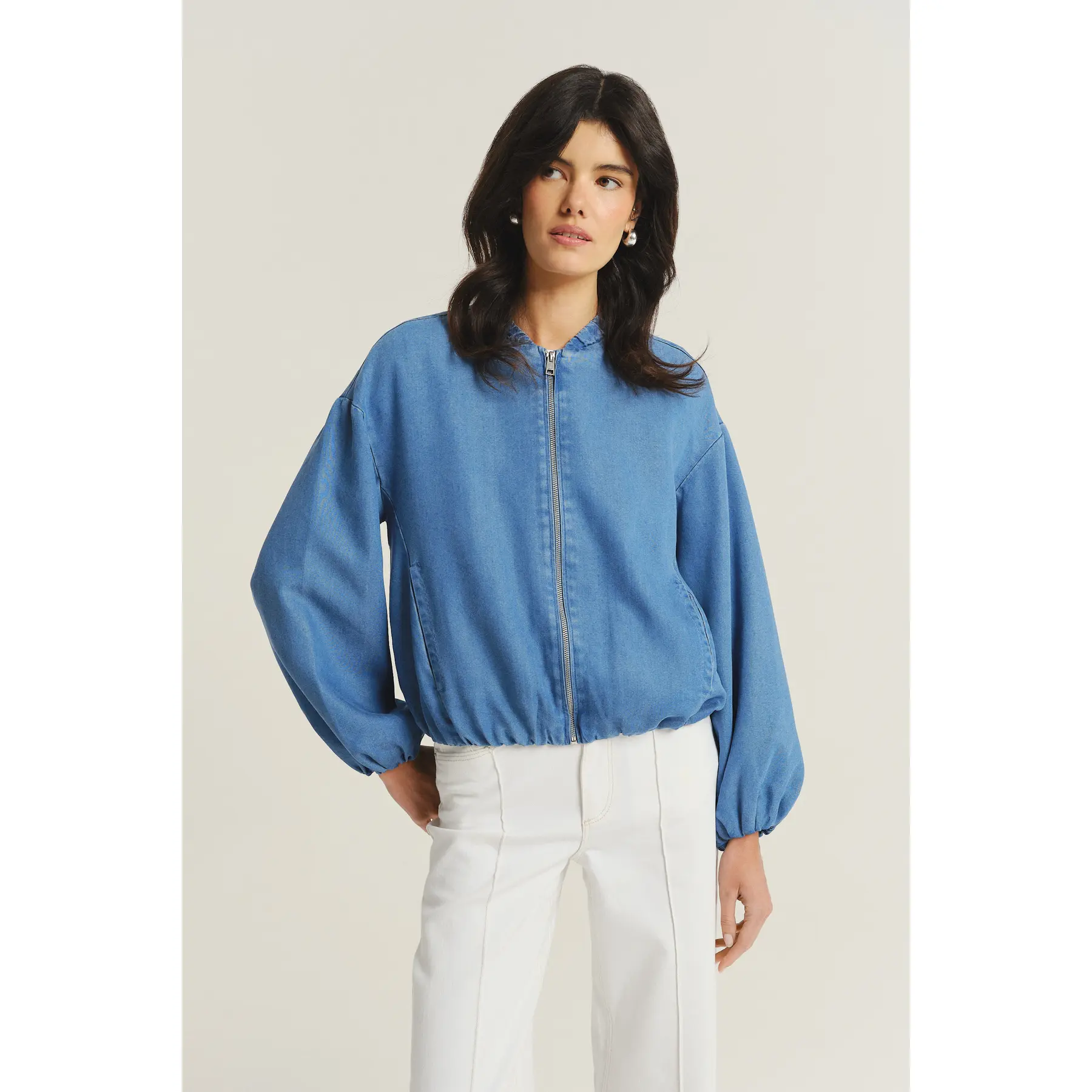 Bomber in denim donna