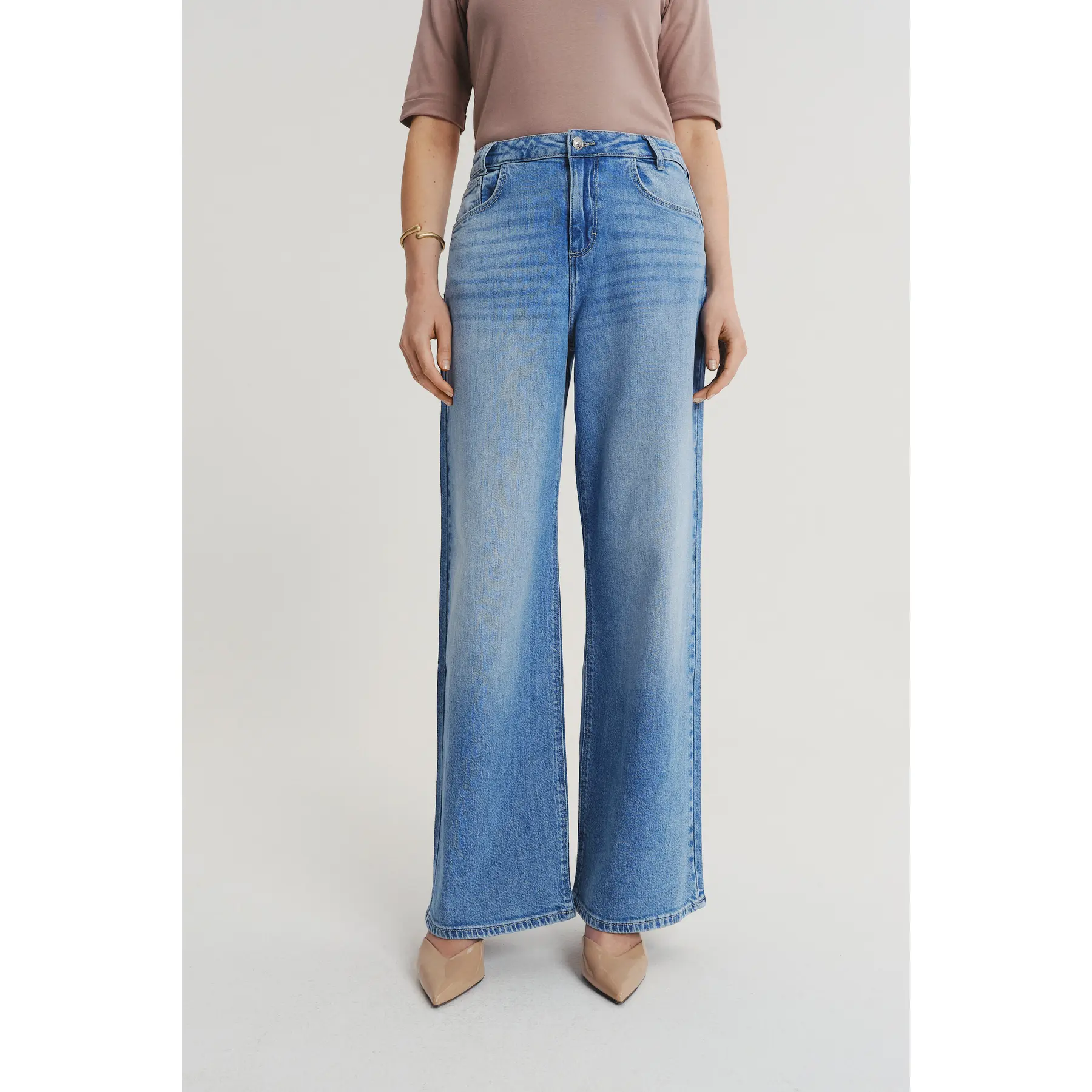 Jeans Wide Leg cotone donna  Regular January