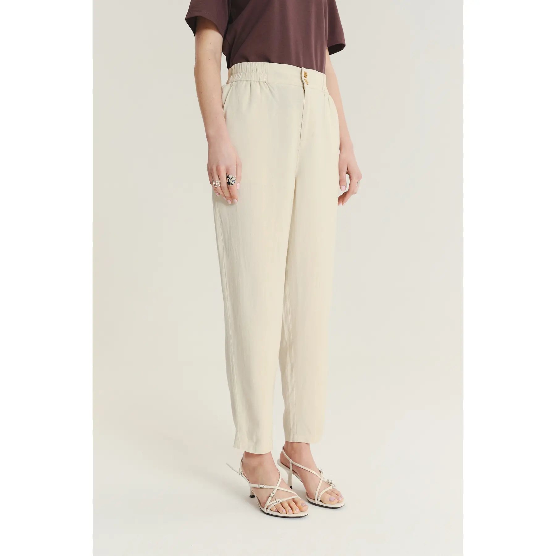 Pantaloni comodi con vita elastica donna  Regular March