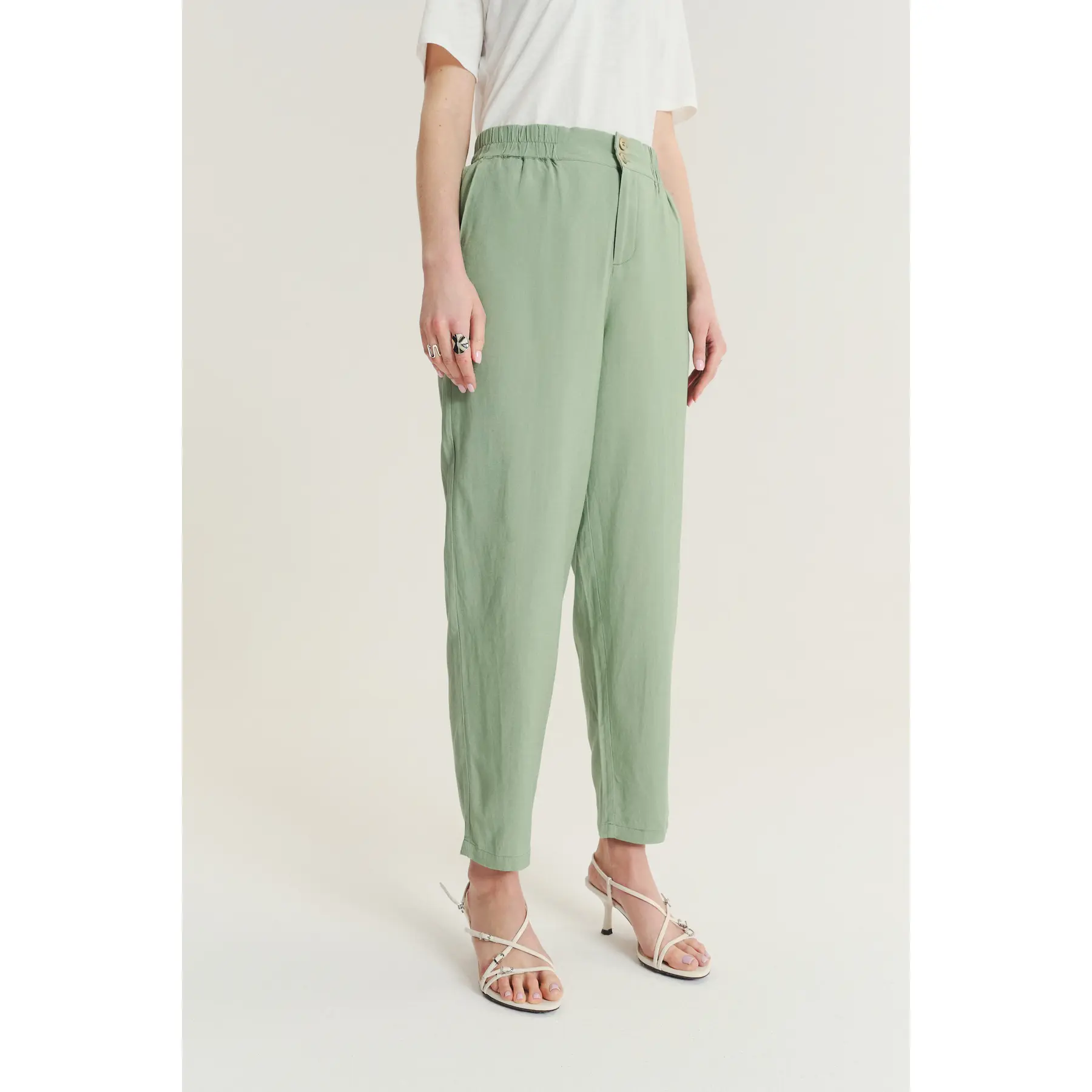 Pantaloni comodi con vita elastica donna  Regular March
