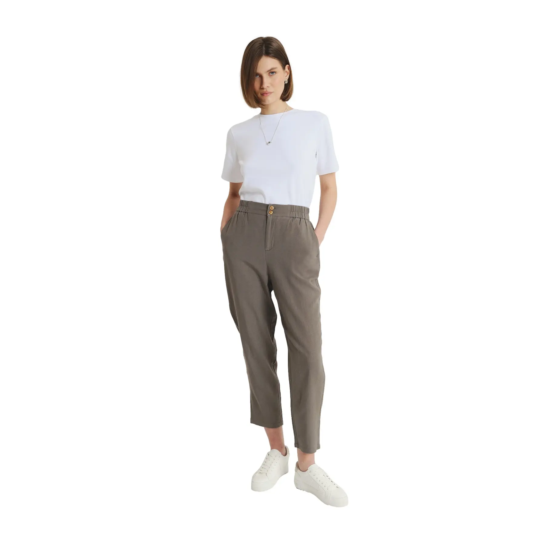 Pantaloni comodi con vita elastica donna  Regular March