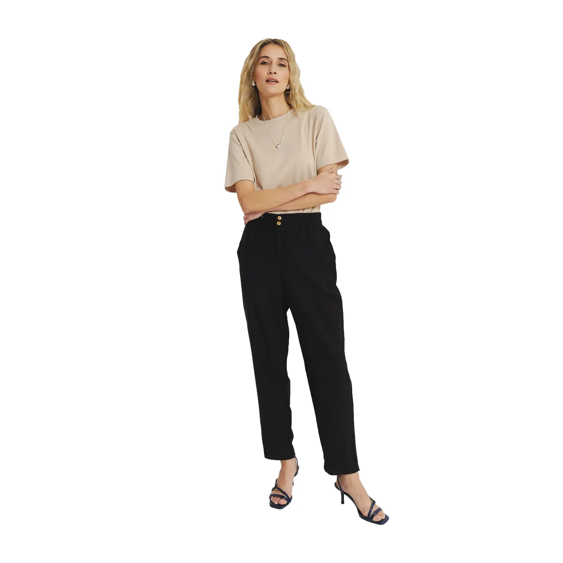 Pantaloni comodi con vita elastica donna  Regular March