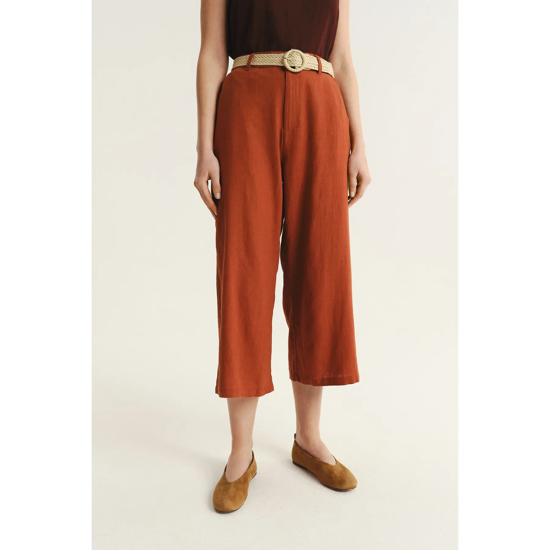 Hose mit geflochtenem Gürtel Damen Greenpoint