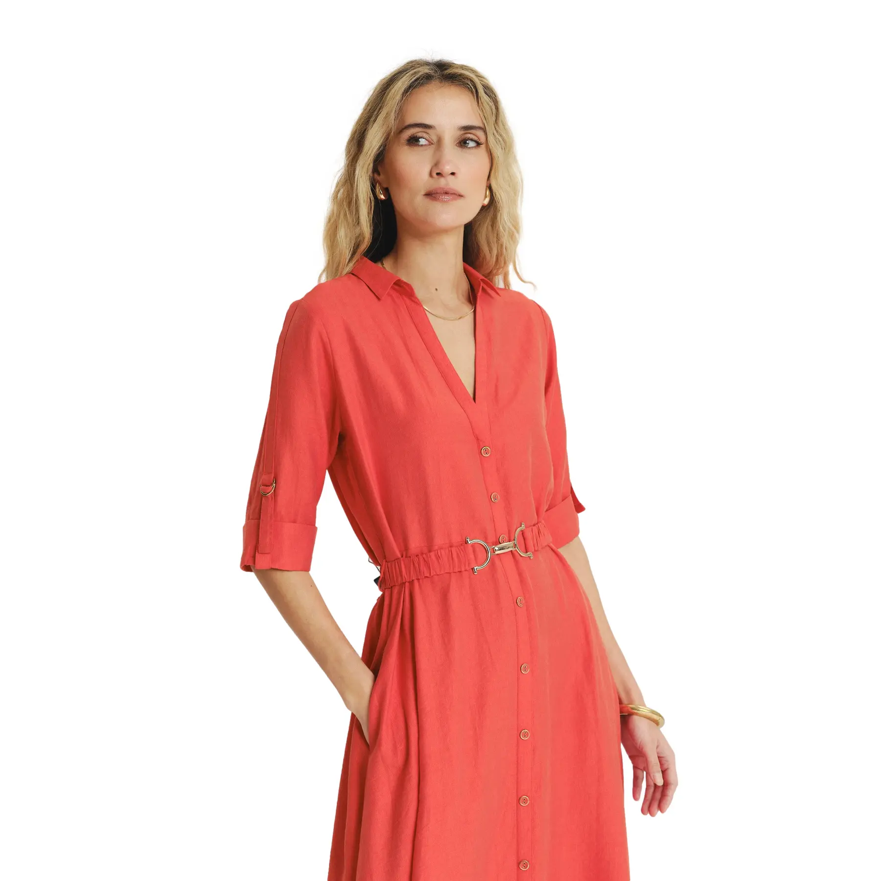 Image of Blumenmuster Hemdblusenkleid Damen Greenpoint