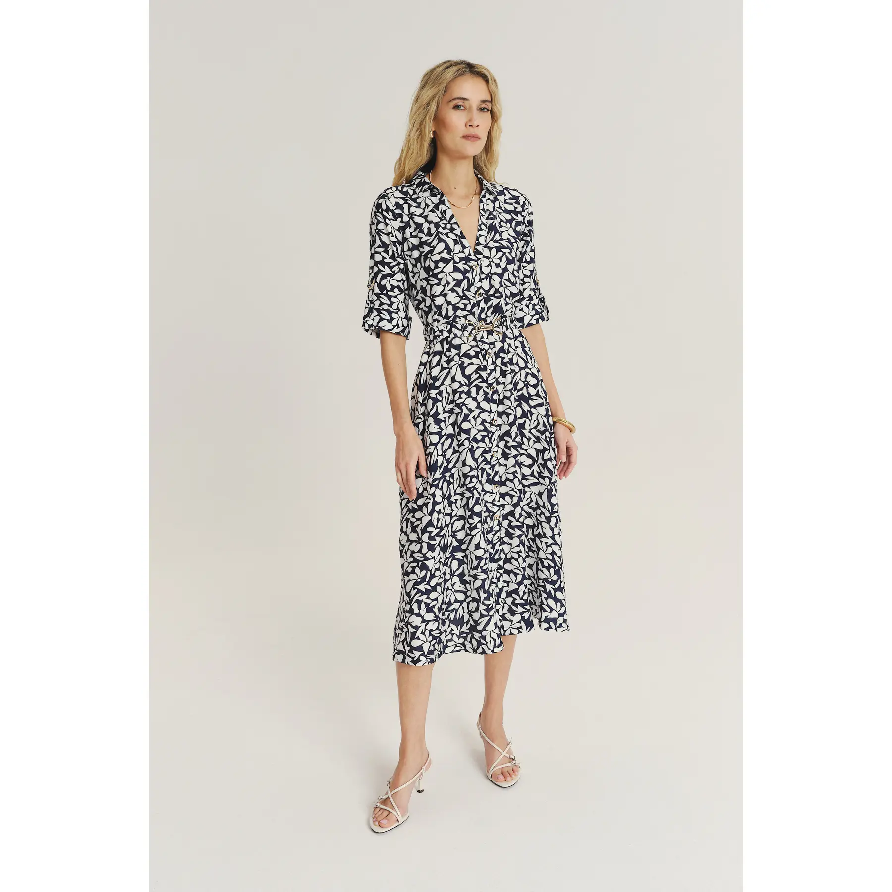 Robe chemise stampata floreale donna