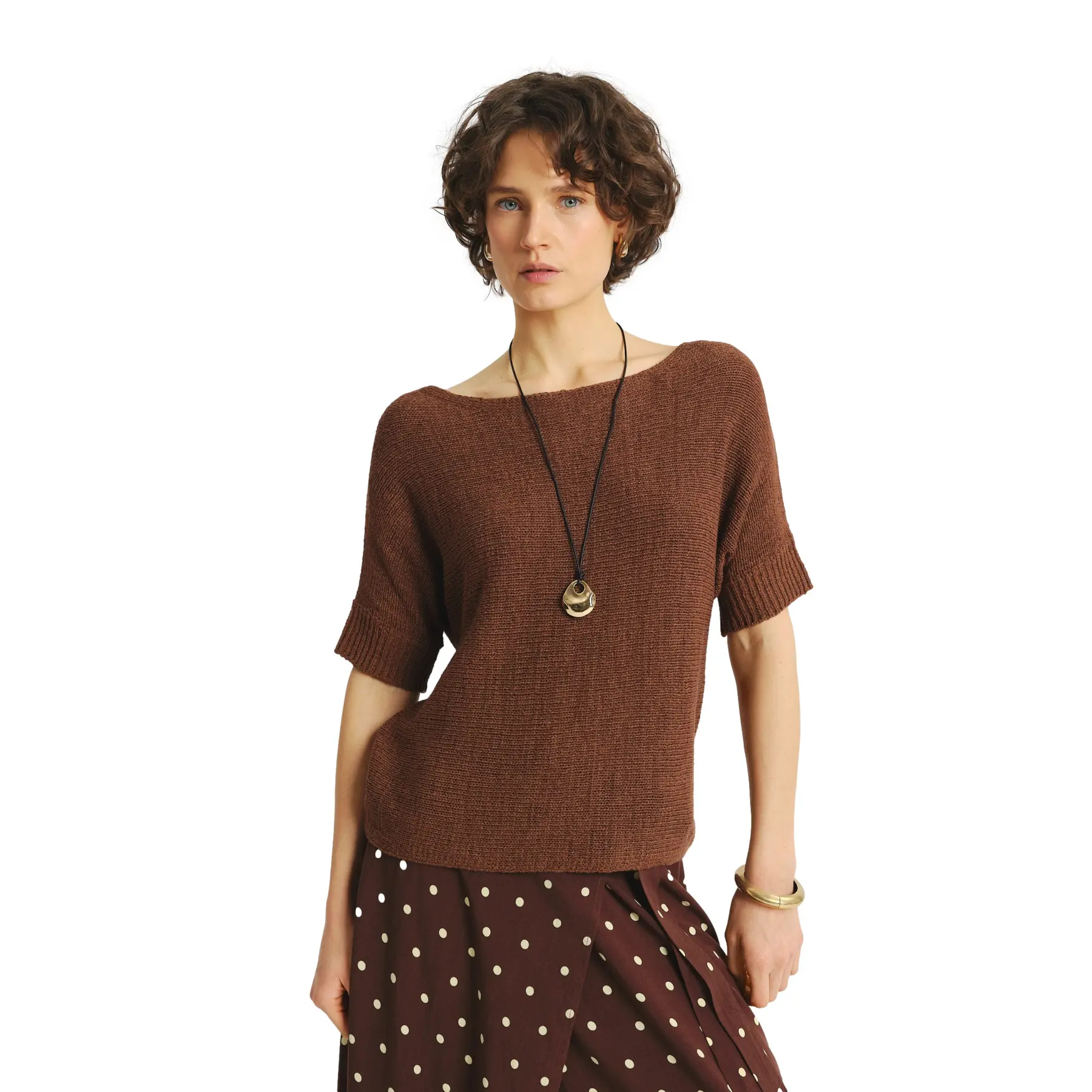 Maglione a maniche corte da donna