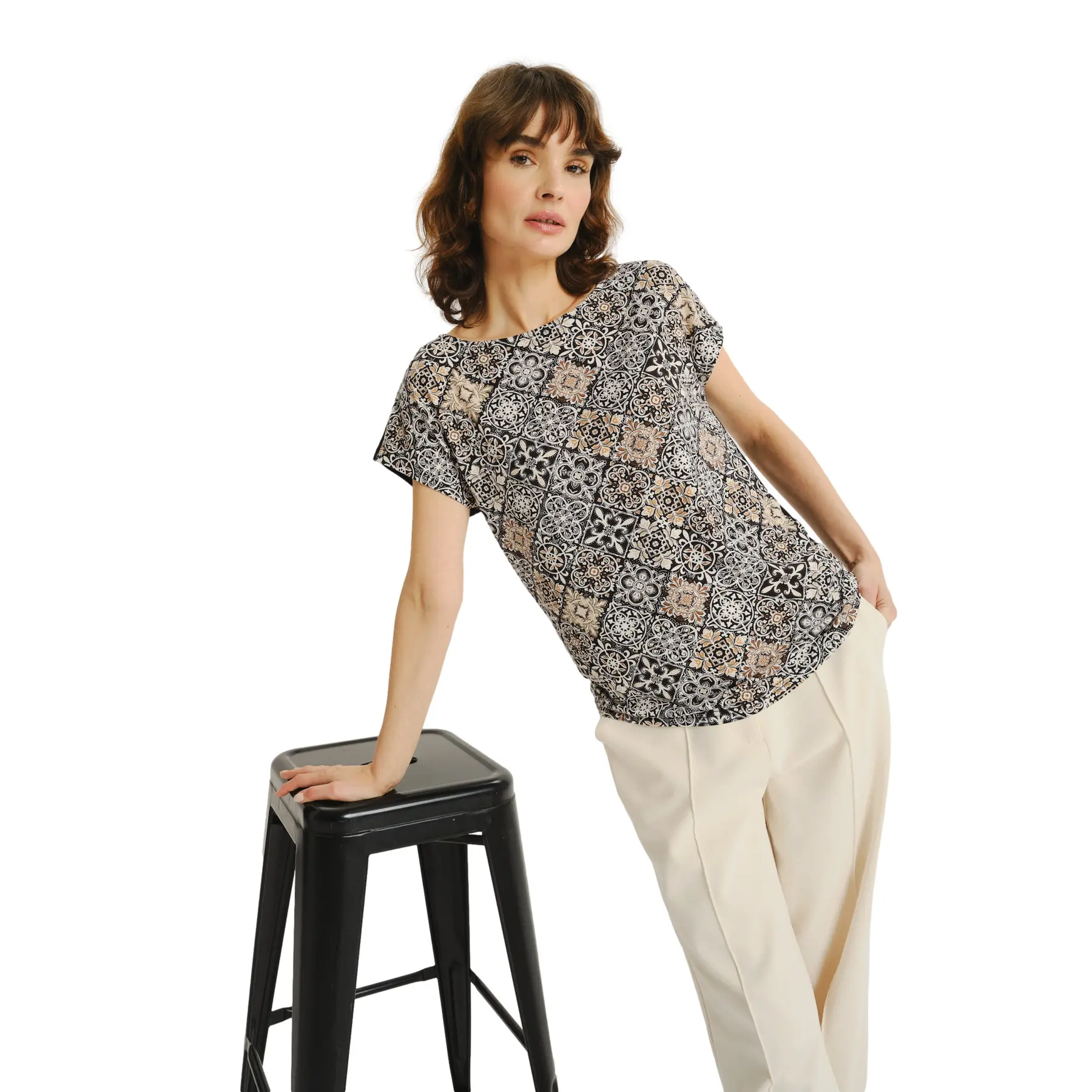 T-shirt a stampa cashmere donna  Regular February