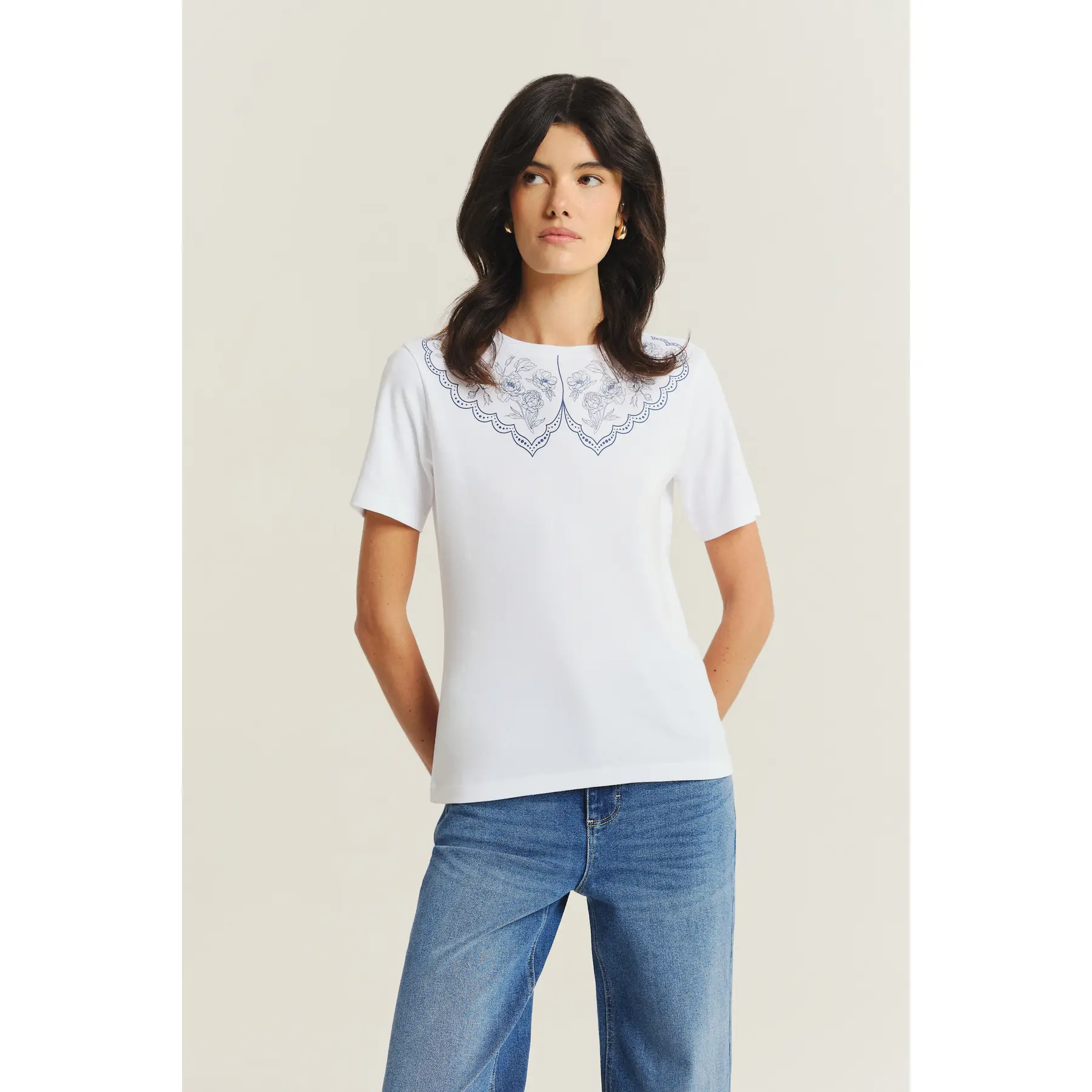 T-shirt in fantasia da donna
