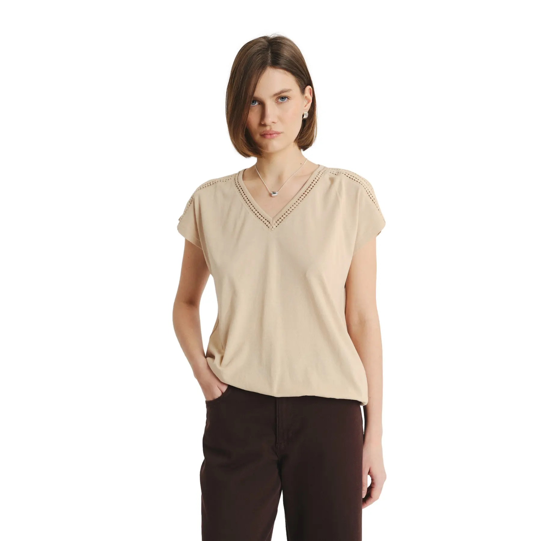 T-shirt in misto cotone e modal donna  Regular March