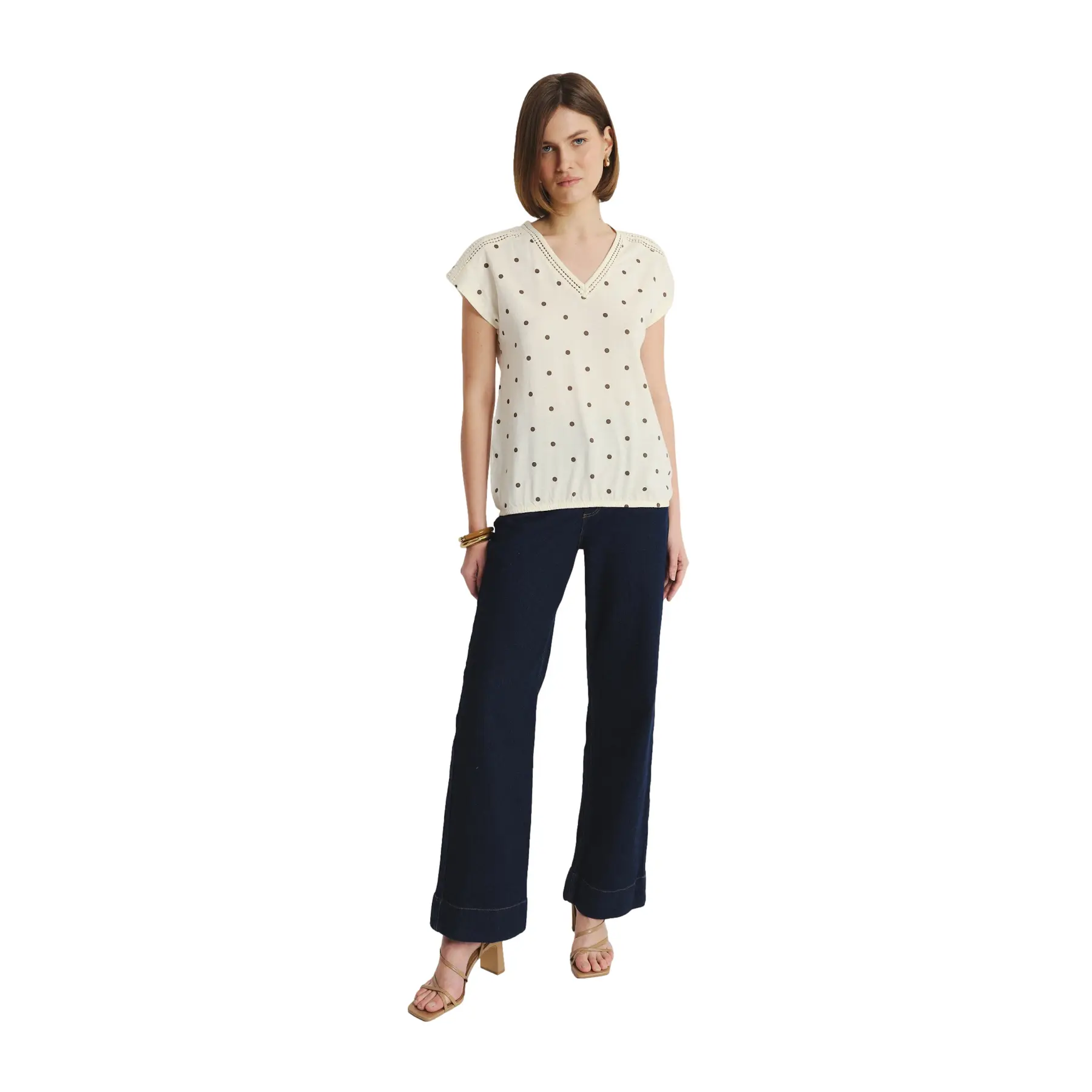 Image of T-Shirt aus Baumwoll-Modal-Mix Damen Greenpoint Regular March