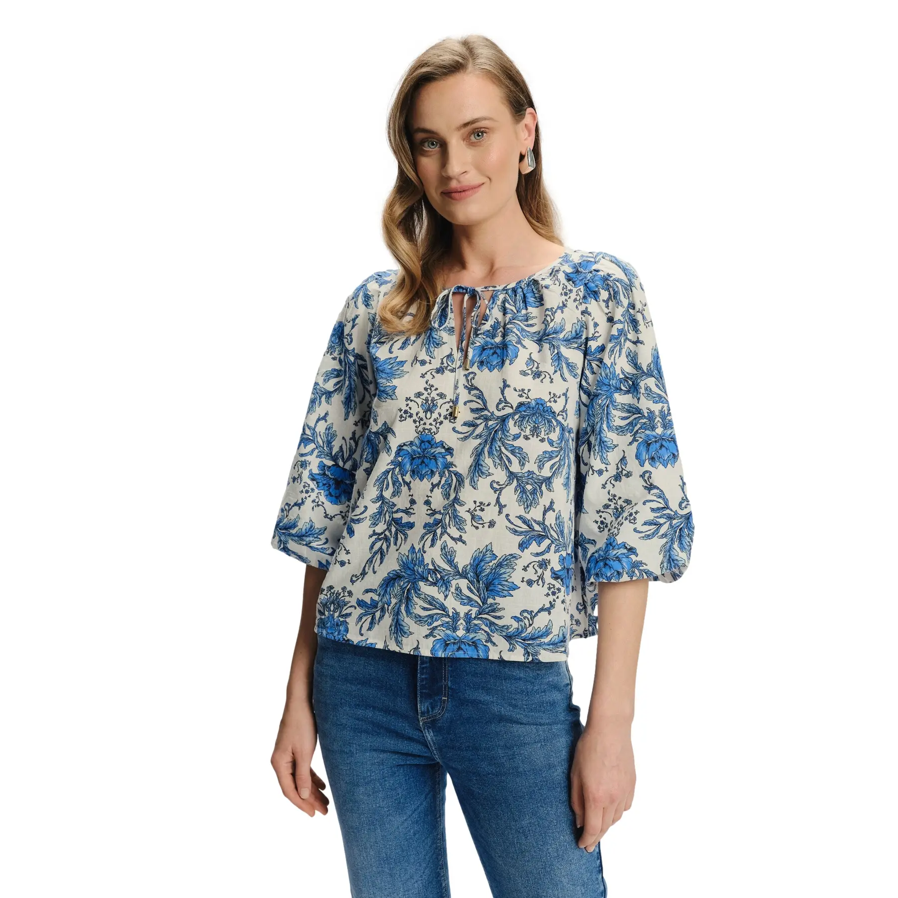 Blusa a fantasia donna
