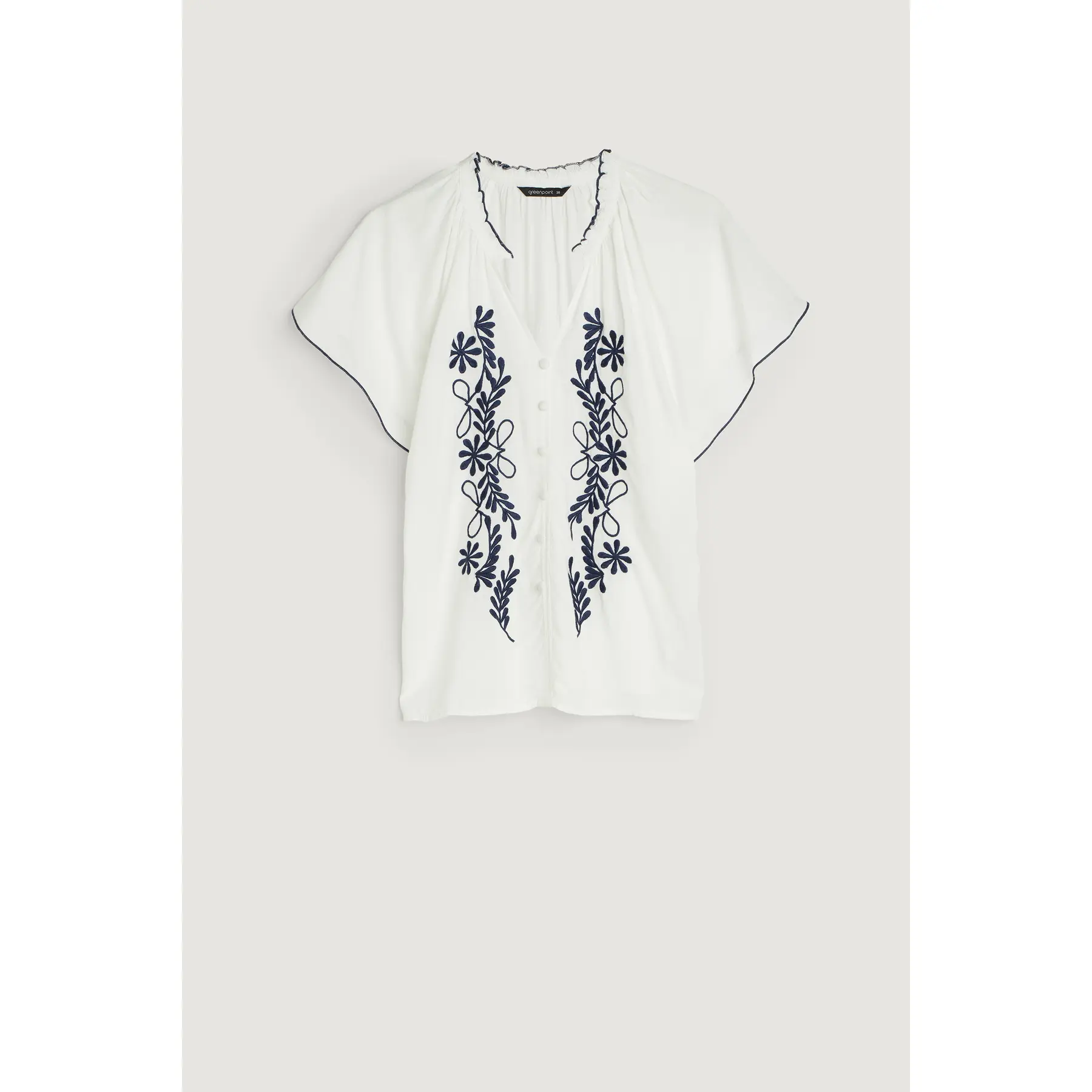 Image of Bluse mit dekorativen Stickereien Damen Greenpoint