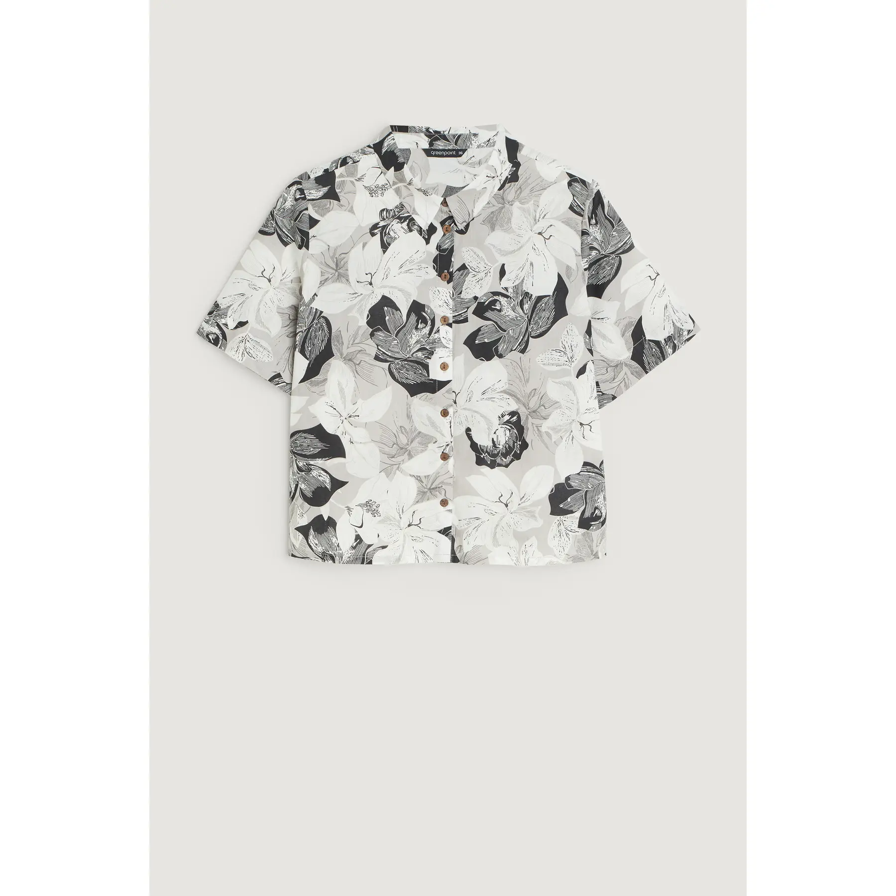 Camicia a stampa floreale maniche lunghe donna