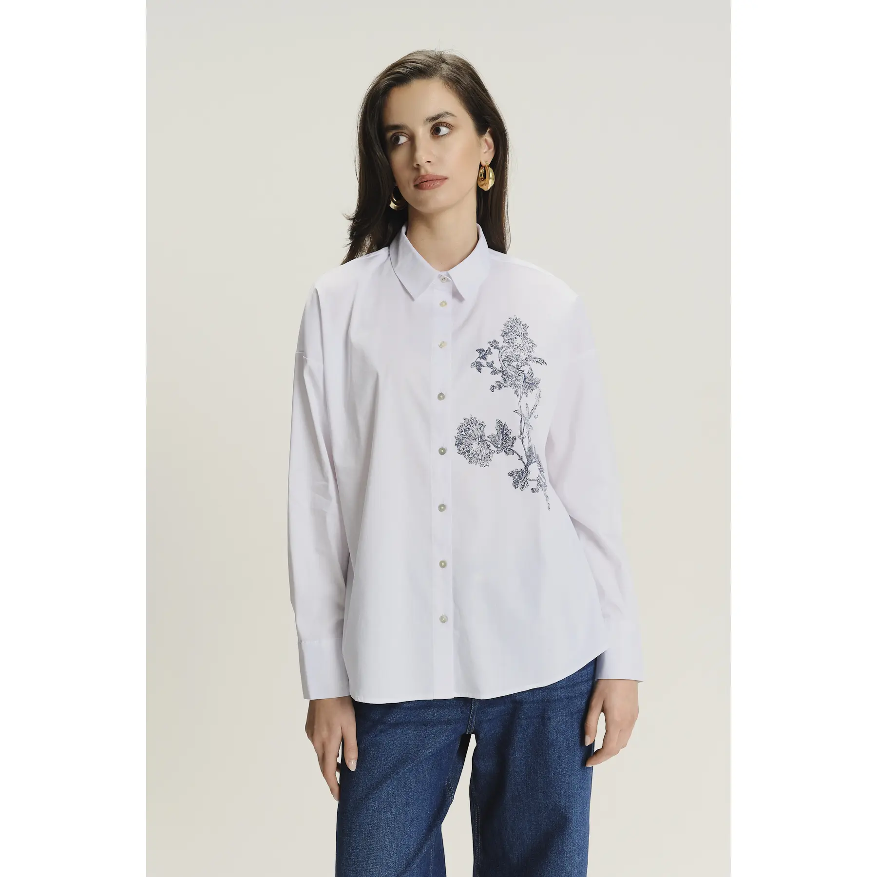Women's Long Sleeve Floral Print Shirt Greenpoint