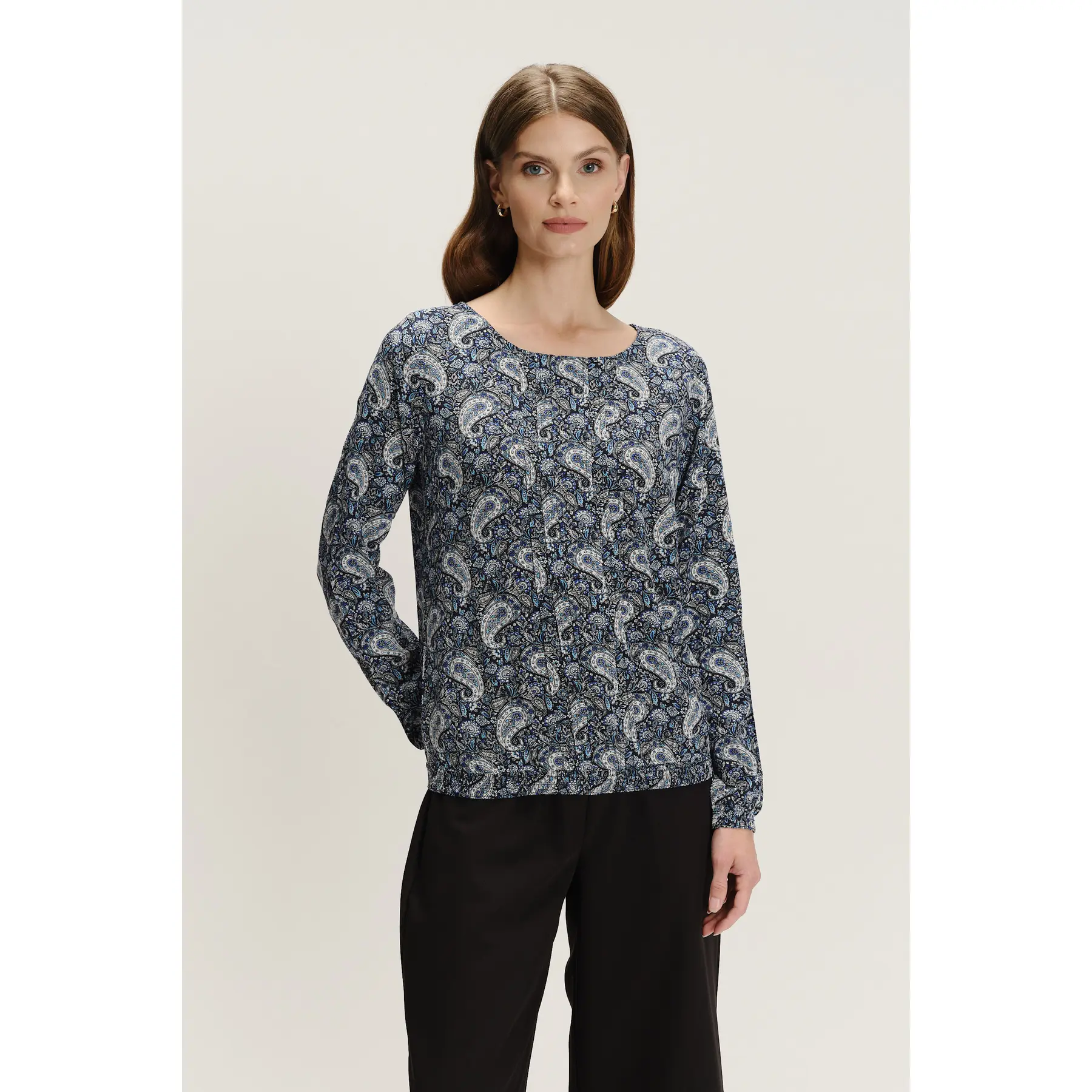 Image of Damen Viskosebluse mit Paisleymuster Greenpoint