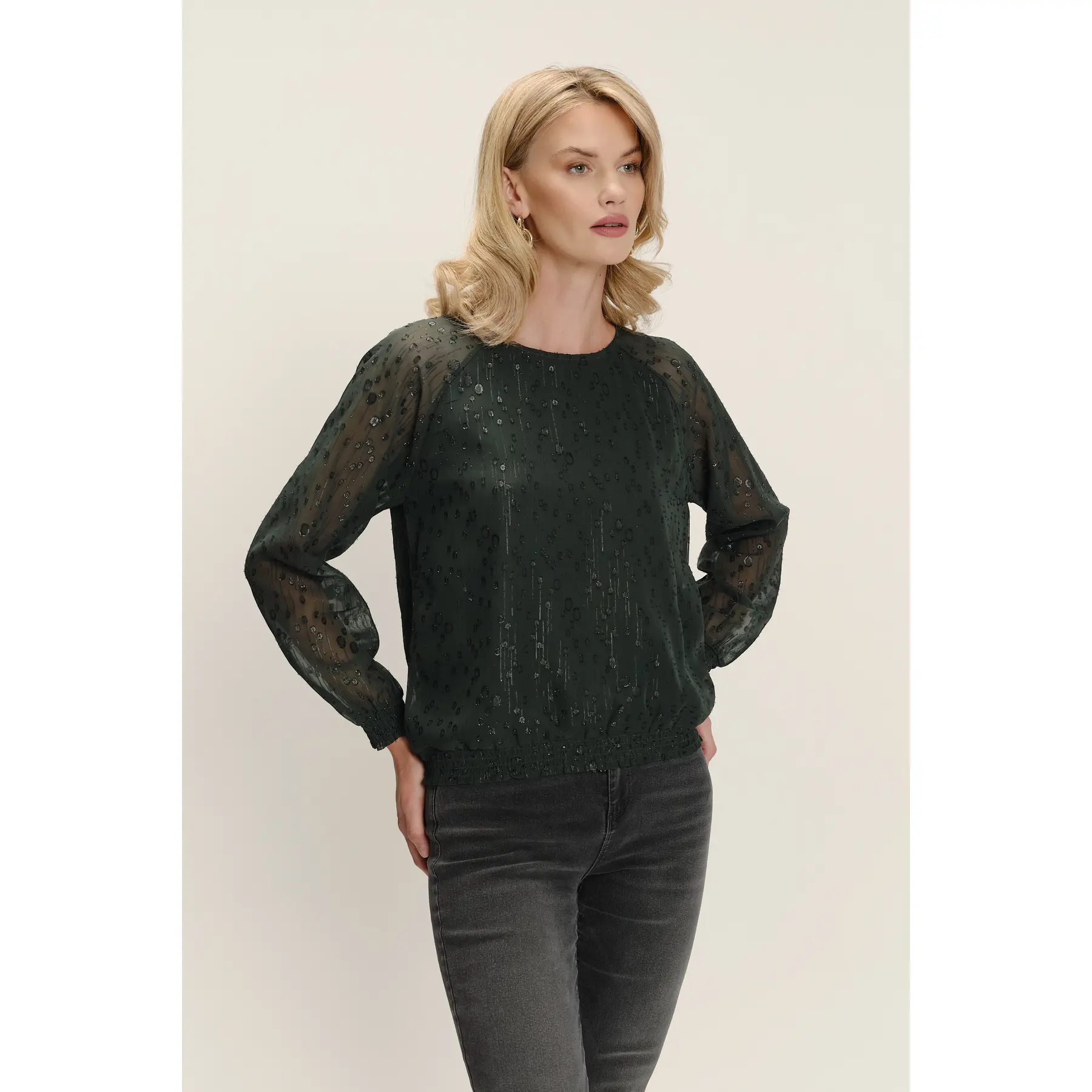 Image of Damenbluse mit Druck Greenpoint