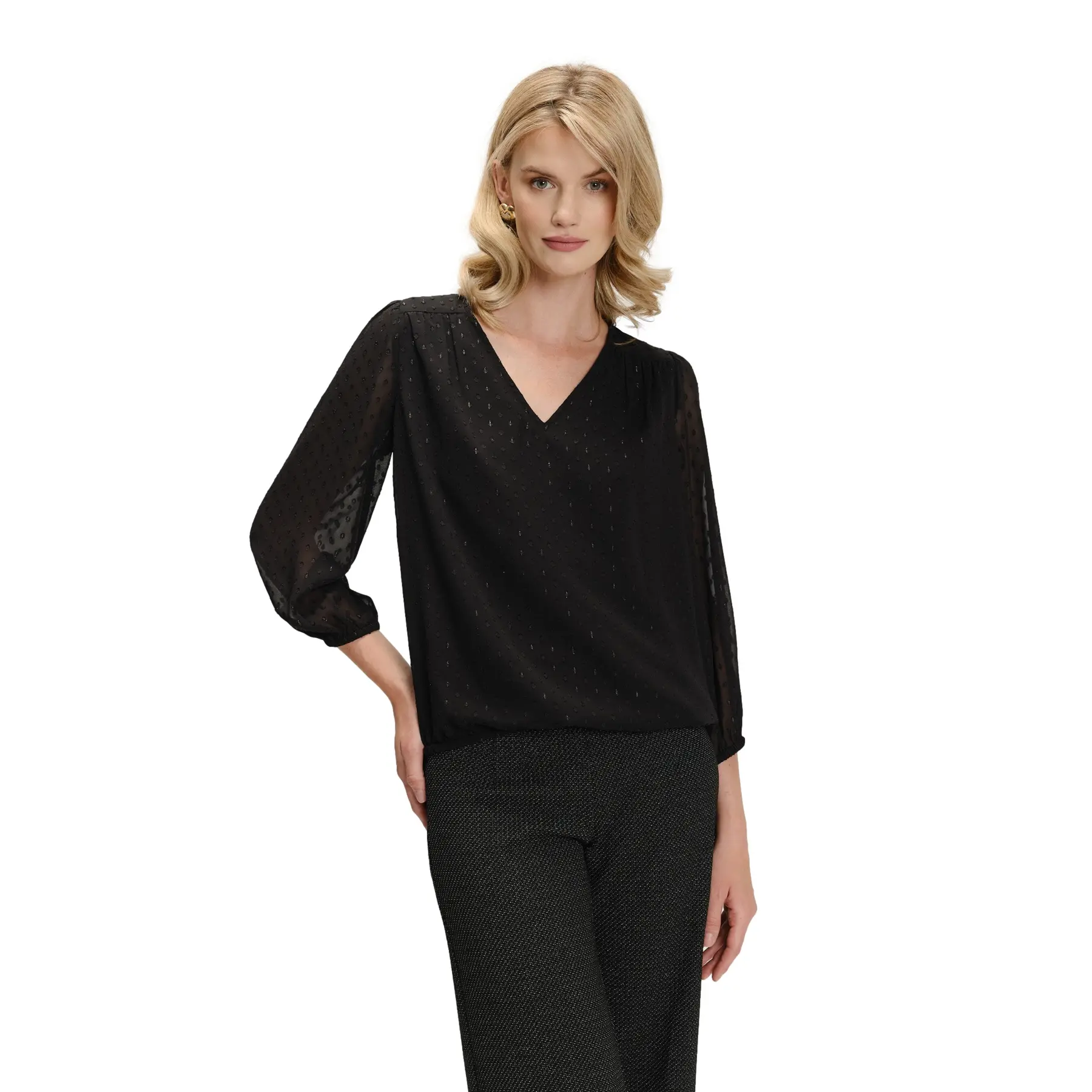 Image of Damen Bluse mit halbtransparenten Ärmeln Greenpoint