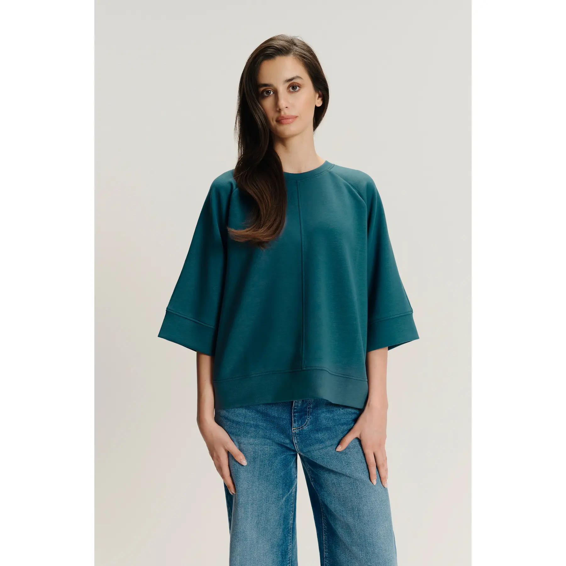 Damen Sweatshirt mit 3/4-Ärmeln Greenpoint