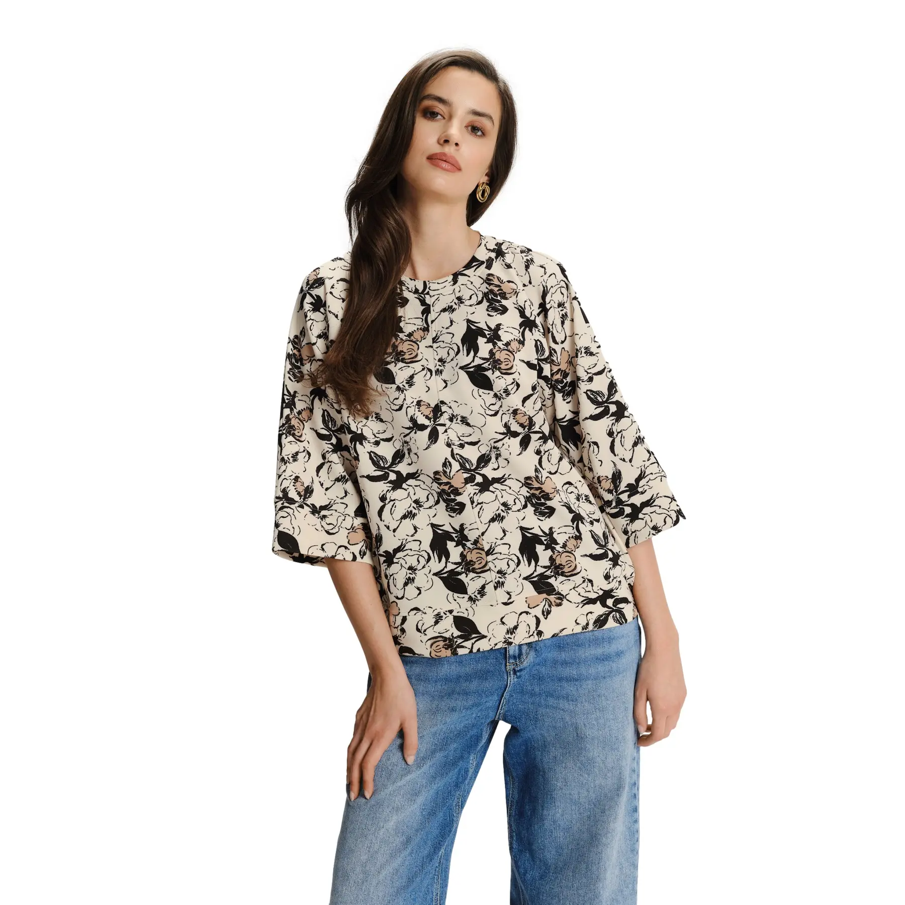 Felpa maniche 3/4 donna