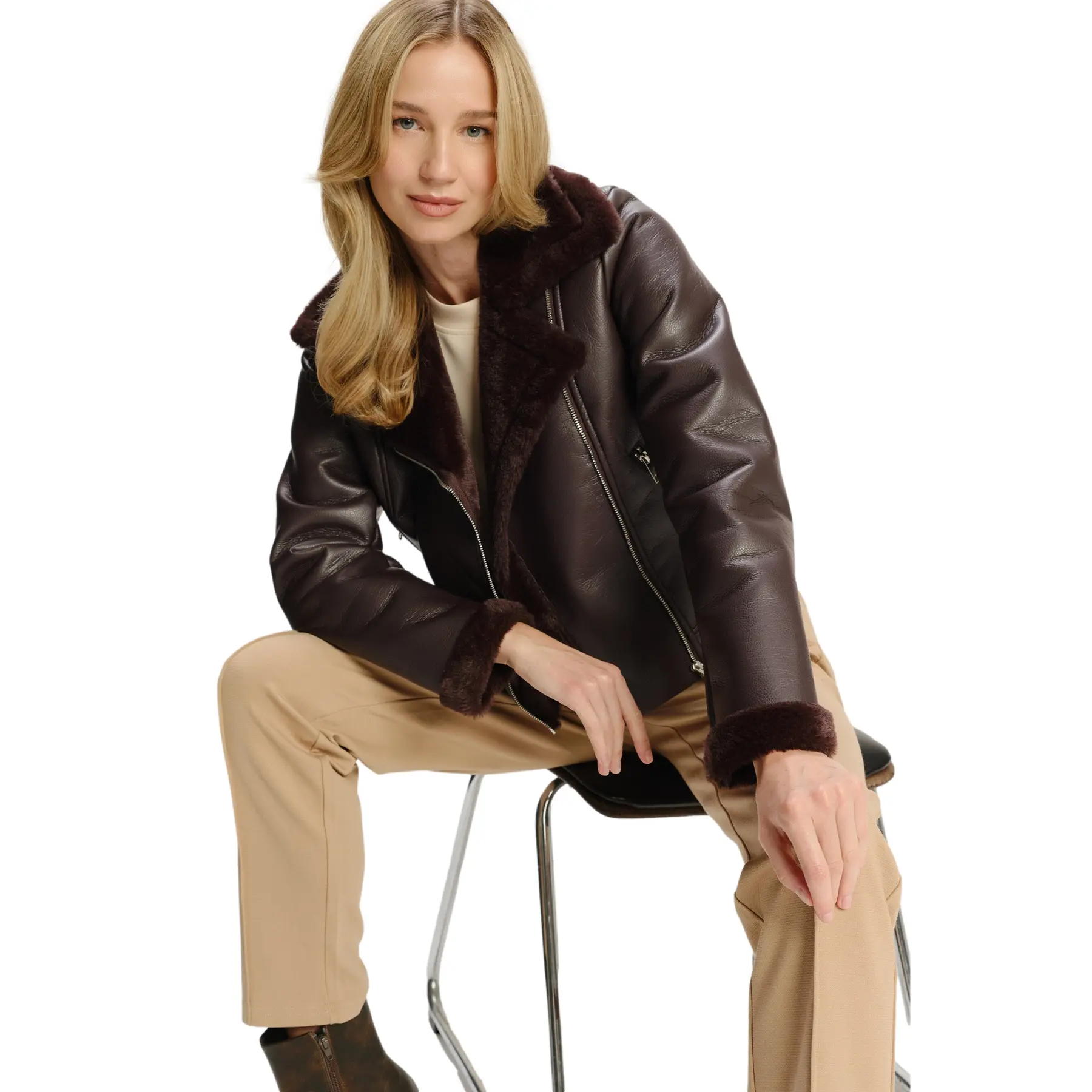 Giacca di pelle da donna