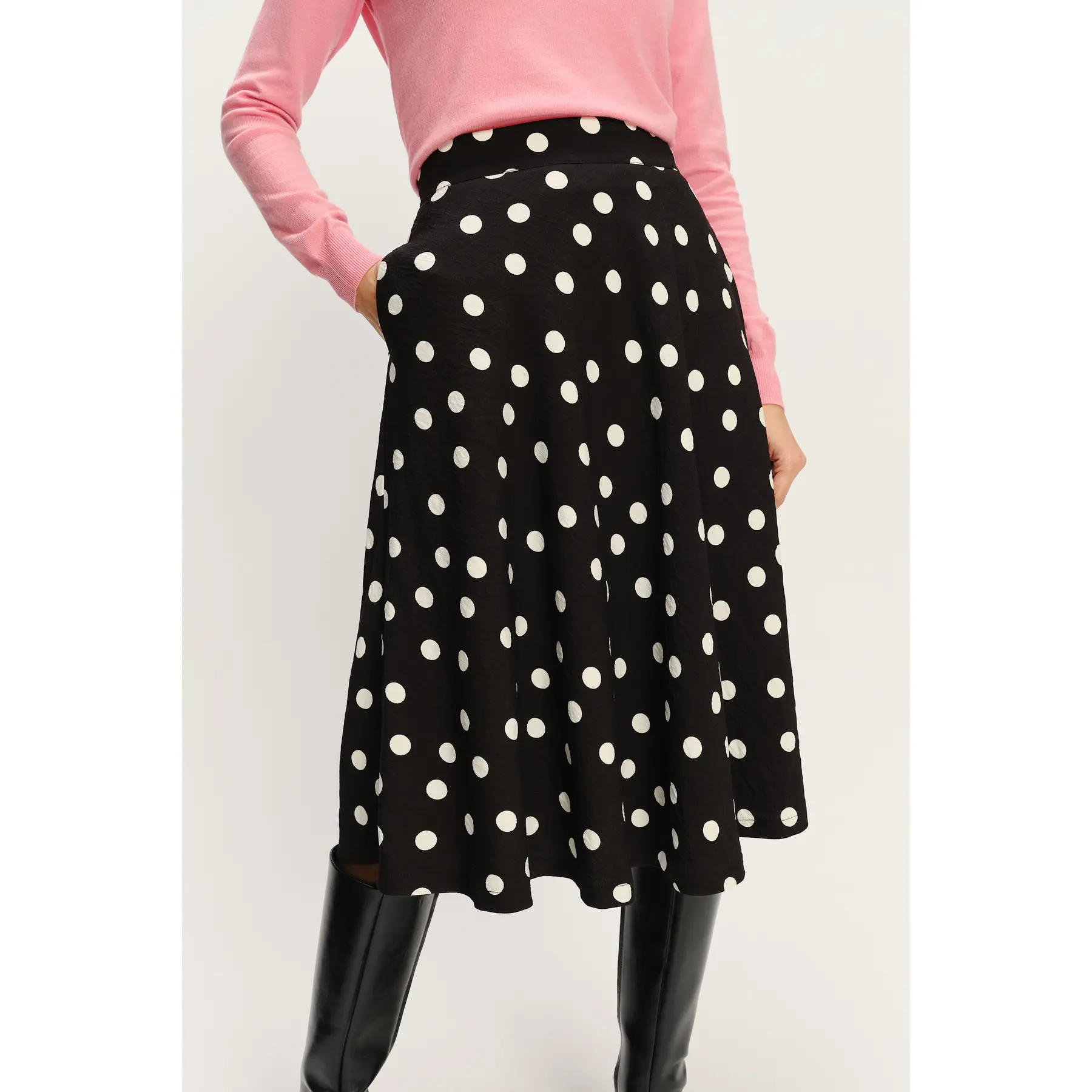 Women's Flared Polka Dot Skirt Greenpoint