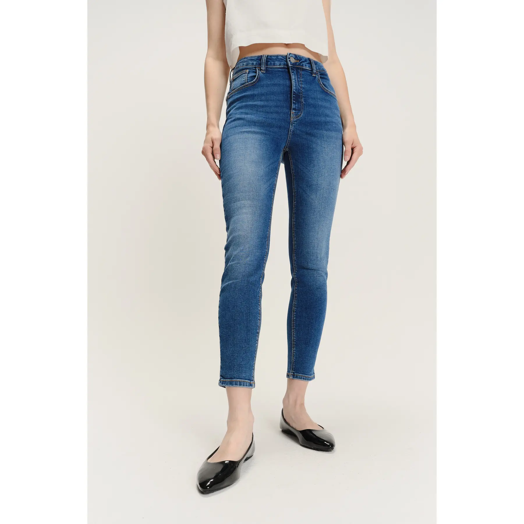 Jeans slim in denim donna