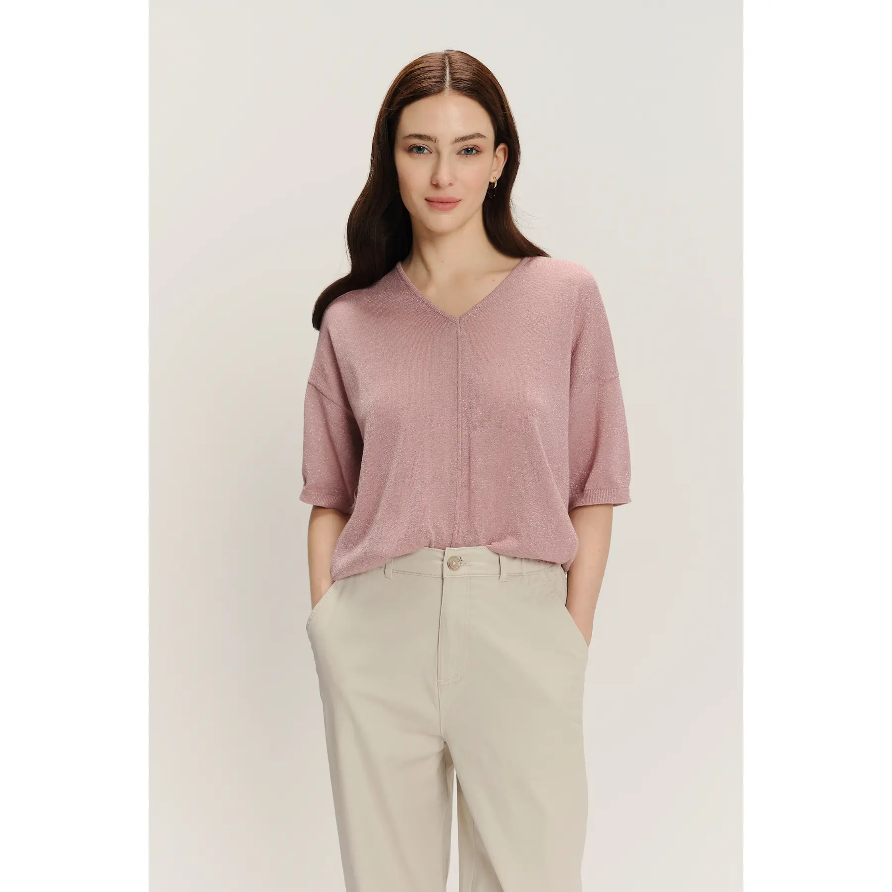Image of Damen Bluse mit V-Ausschnitt Greenpoint