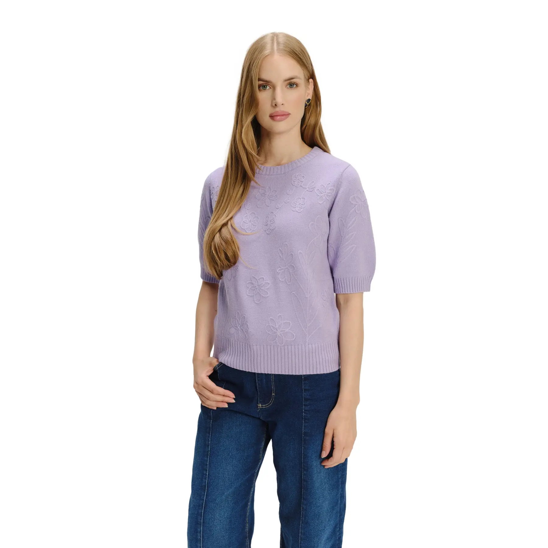 Image of Kurzarm-Viscose-Pullover Damen Greenpoint