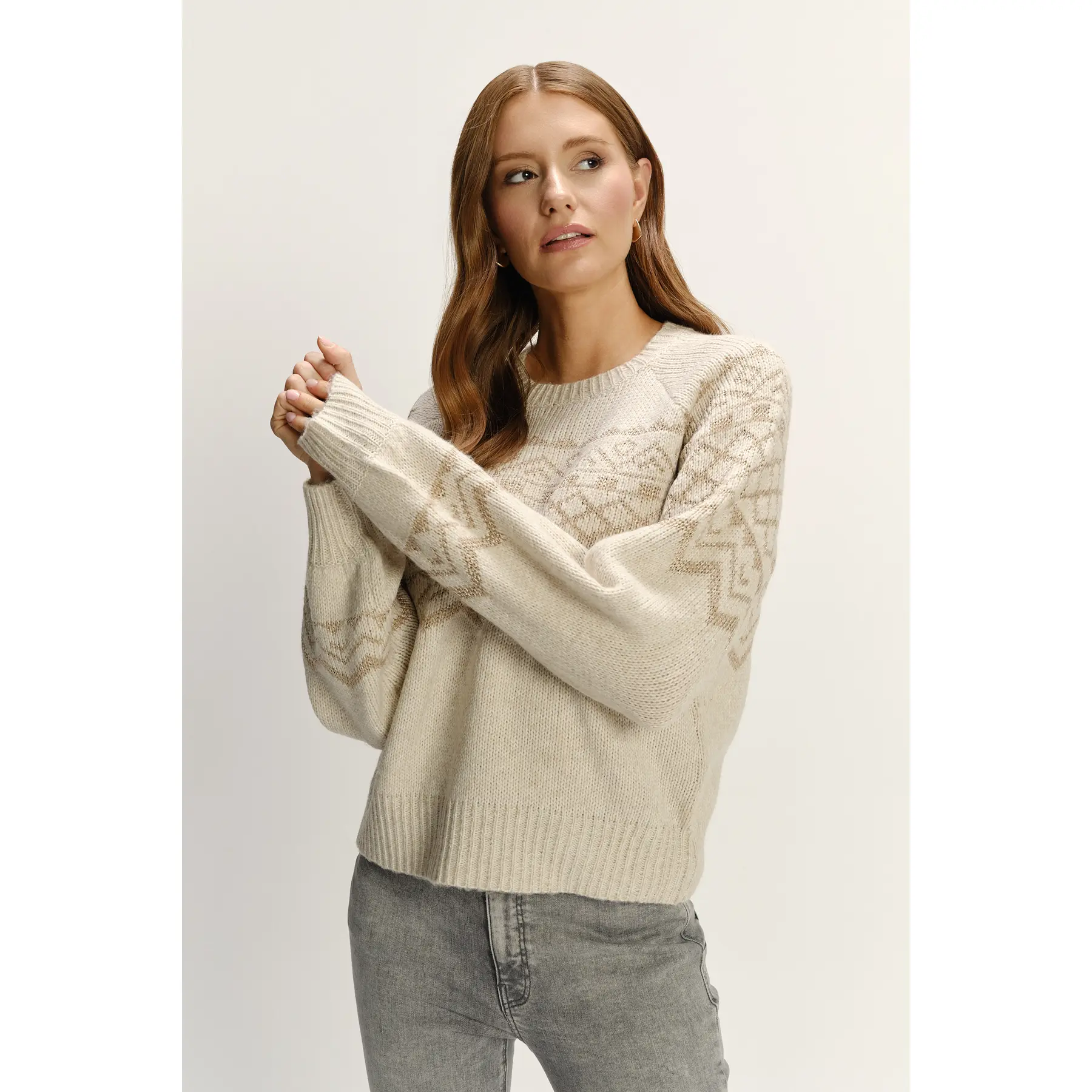 Pull in lana motivo classico donna