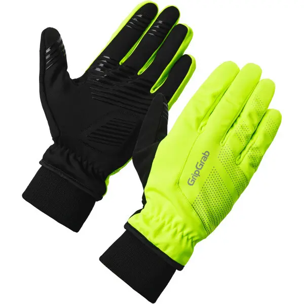 GripGrab RIDE 2 Windproof Winter Gloves Yellow Hi-Vis Maat L