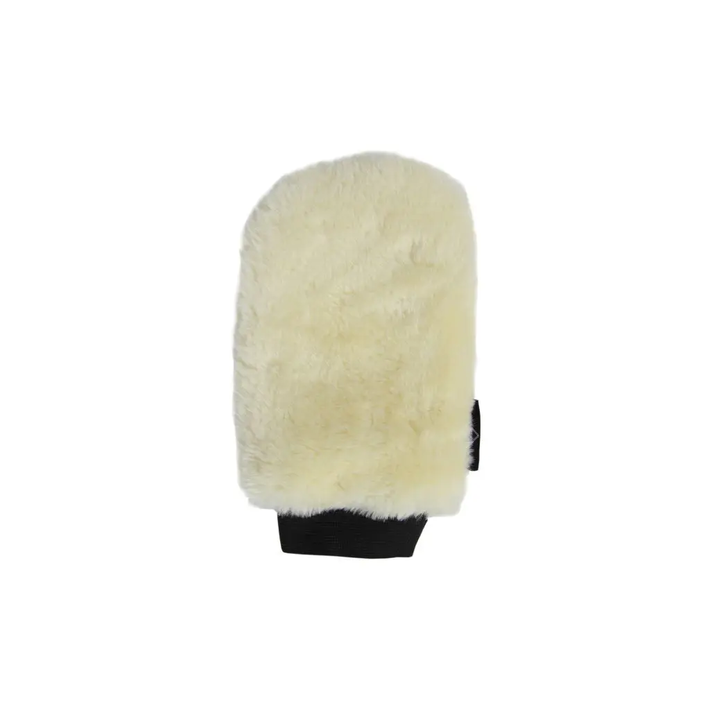 Grooming Deluxe Blanc Sheepskin Grooming Gloves